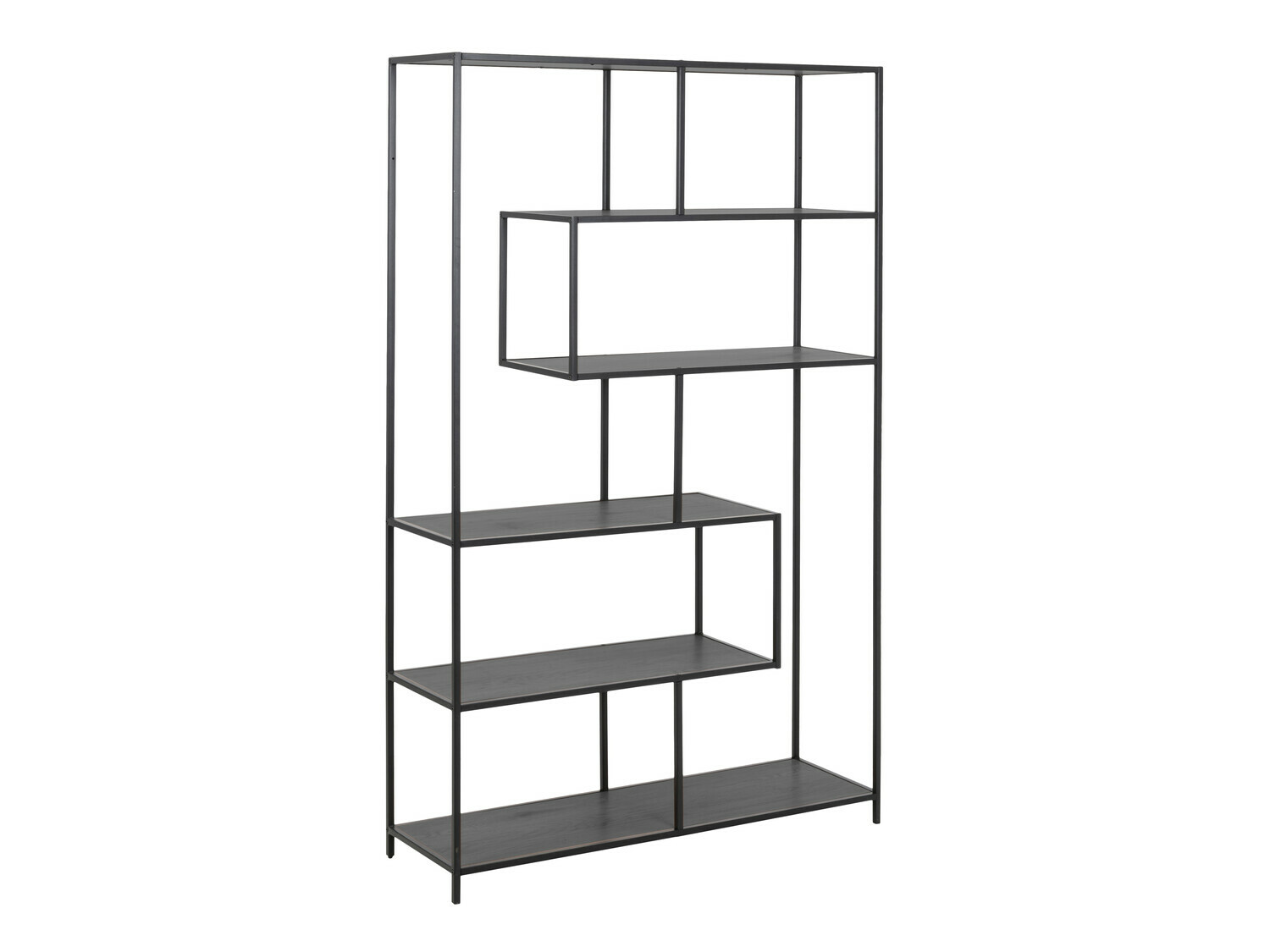 Bookcase Norsica Sevferi 134 (Dark ash + Black)