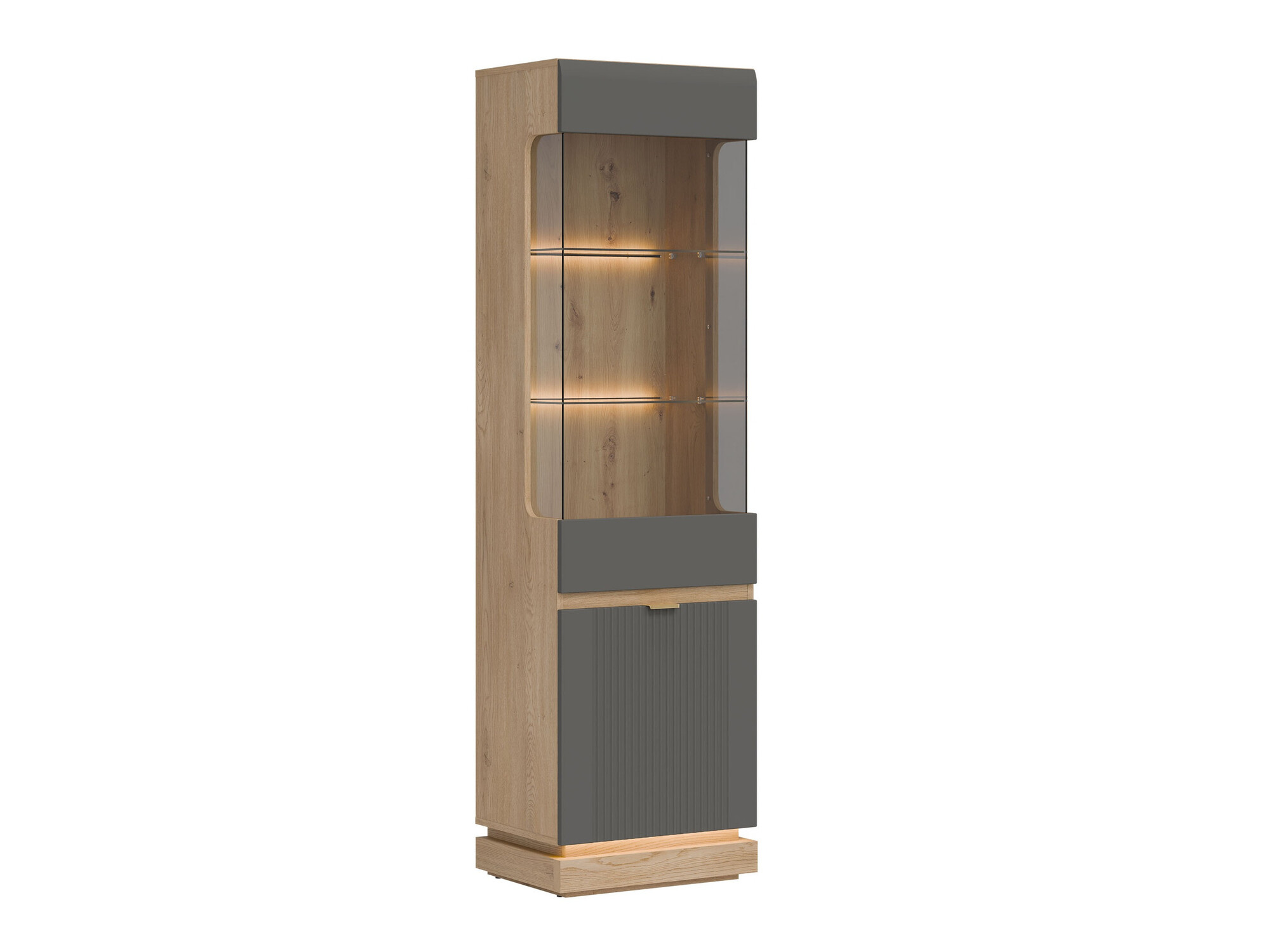 Bookcase Teselbu 109 (Grey + Oak)