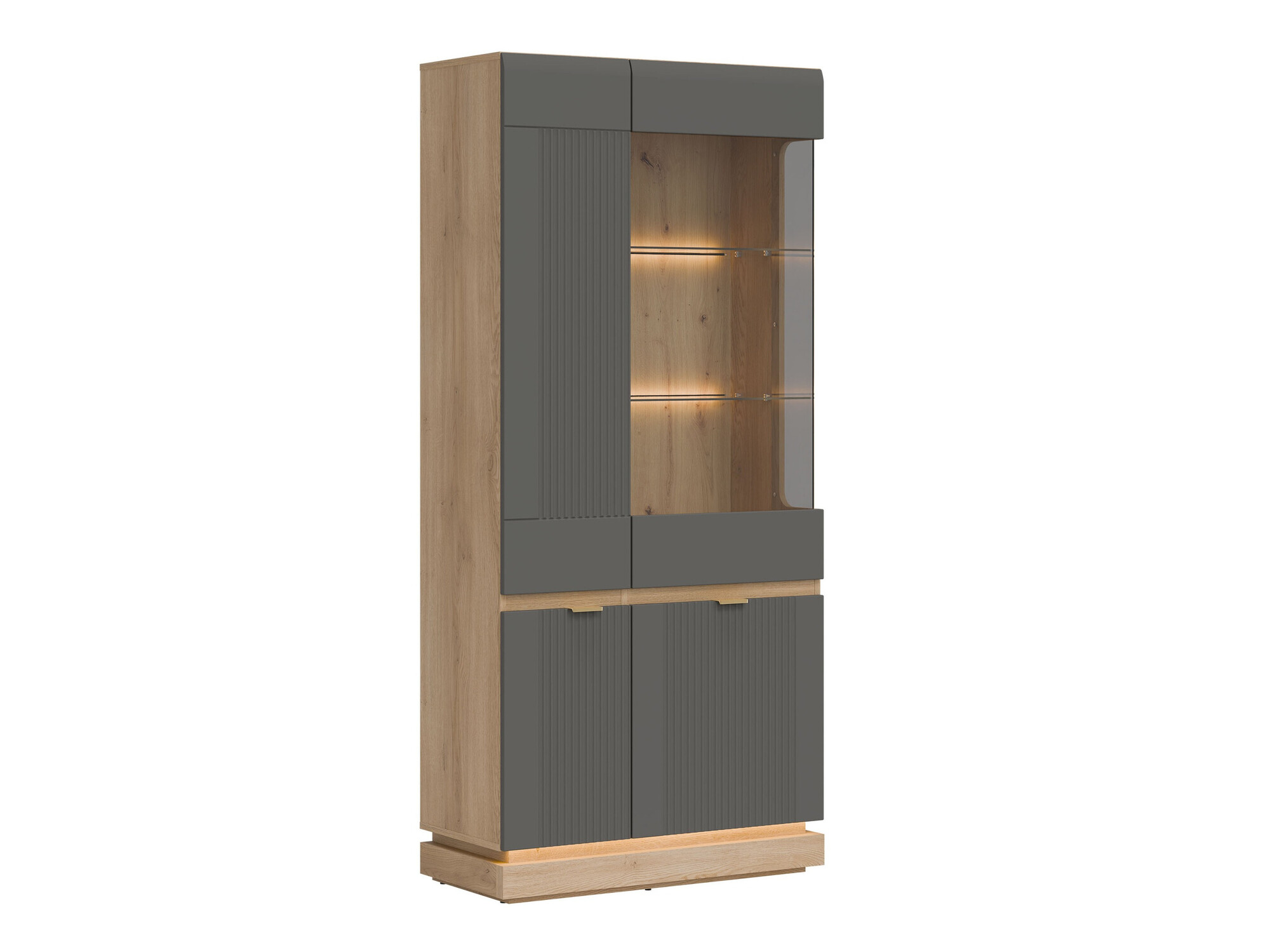 Bookcase Teselbu 111 (Grey + Oak)