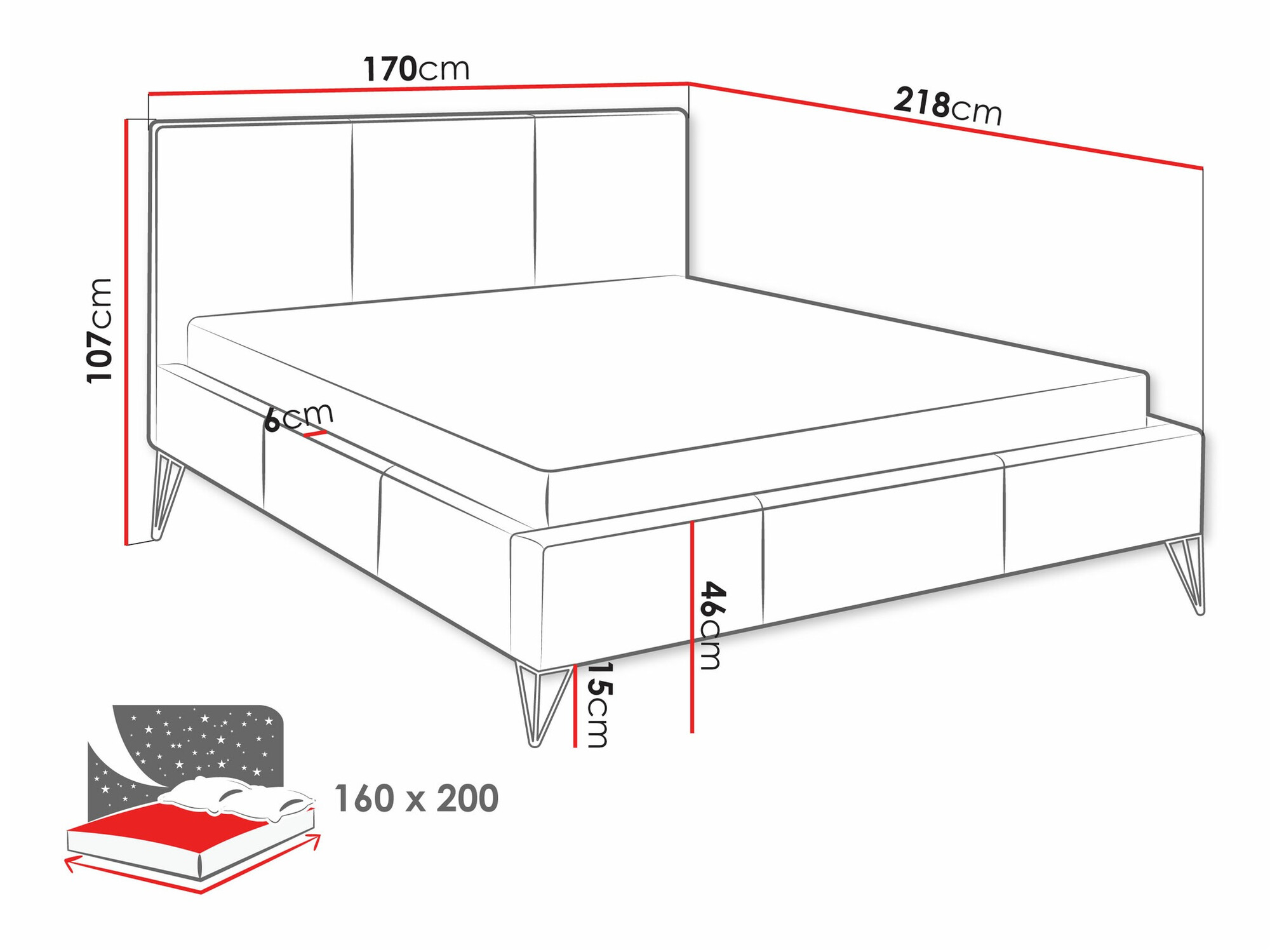 Bed Clovis 118 (Ruben 2106)