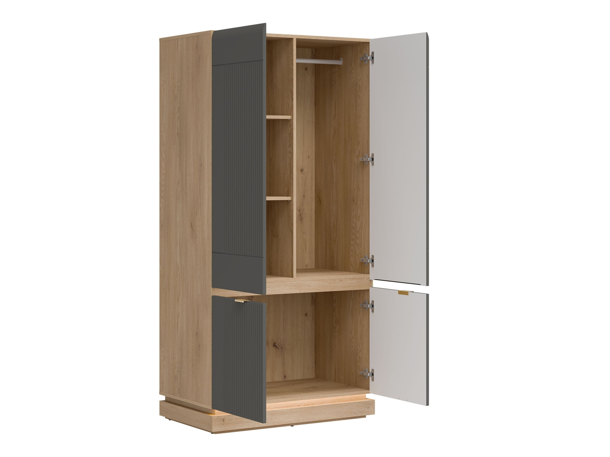 Bedroom set Teselbu 117 (Grey + Oak)