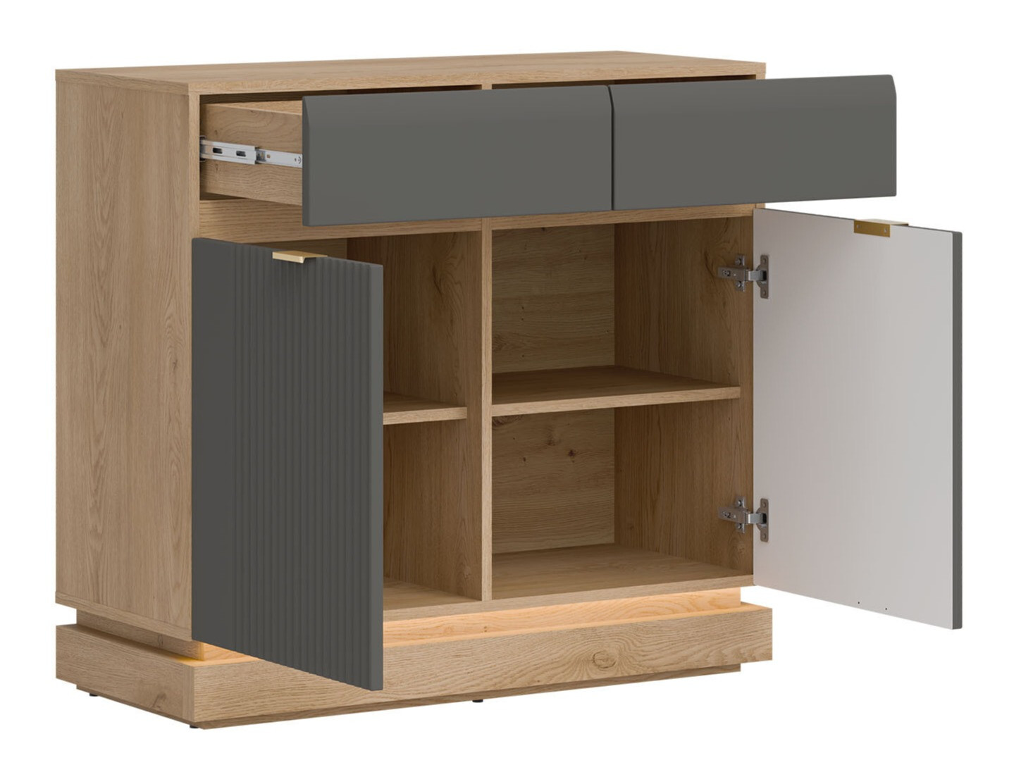 Bedroom set Teselbu 117 (Grey + Oak)