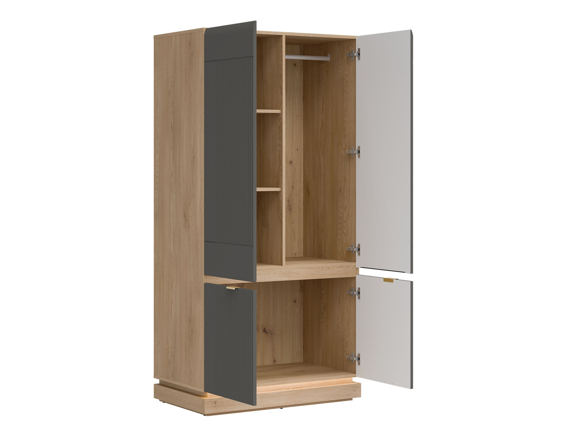 Bedroom set Teselbu 117 (Grey + Oak)