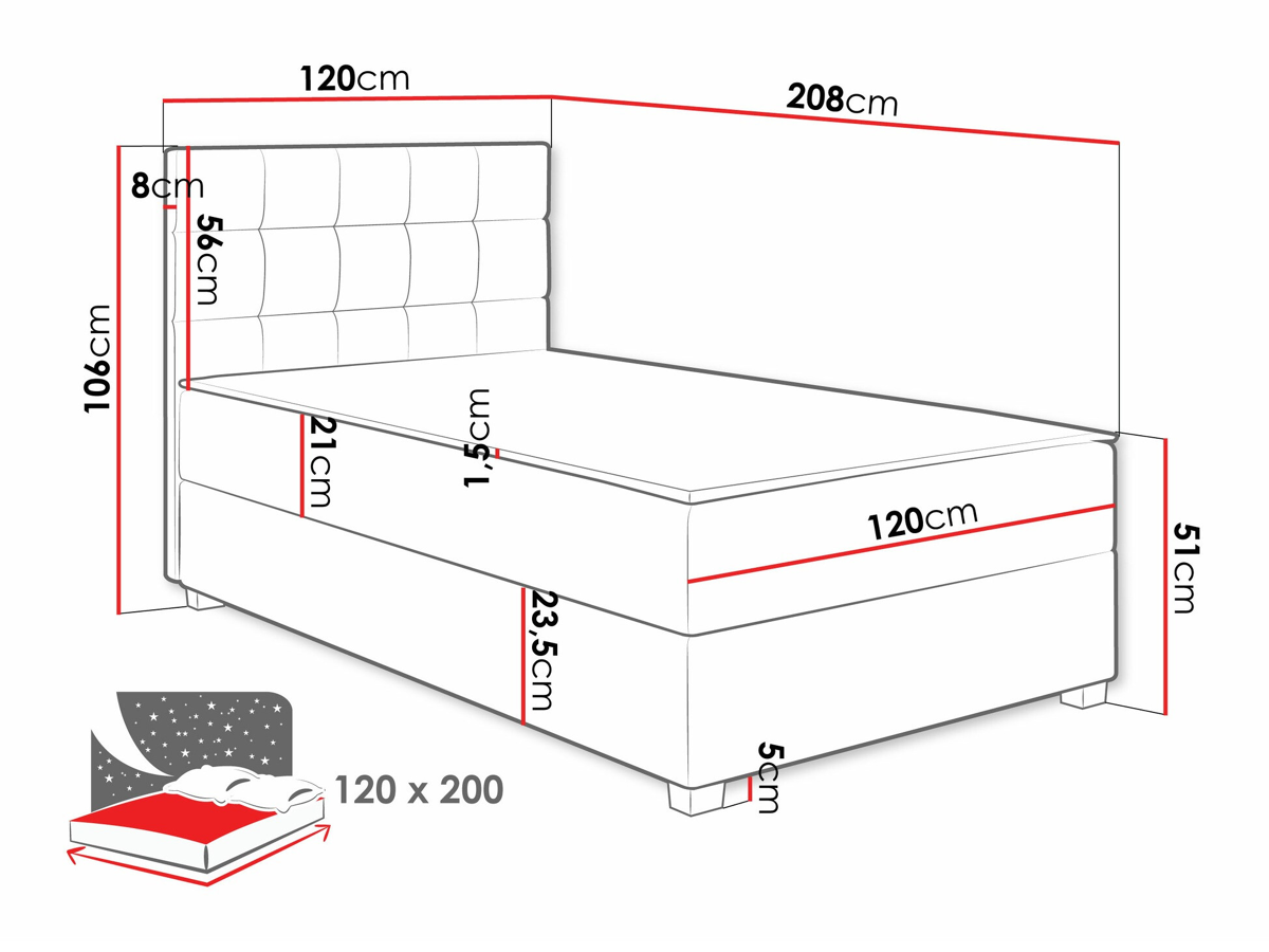 Continental bed Sanford 107 (Manila 26)