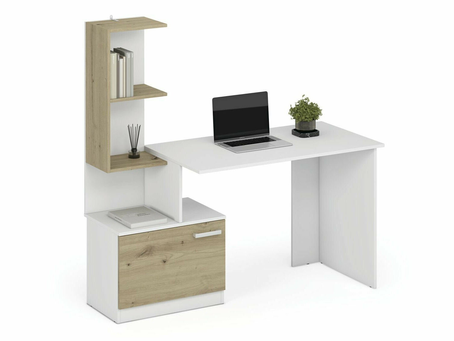 Desk Houston 1948 (White + Artisan oak)
