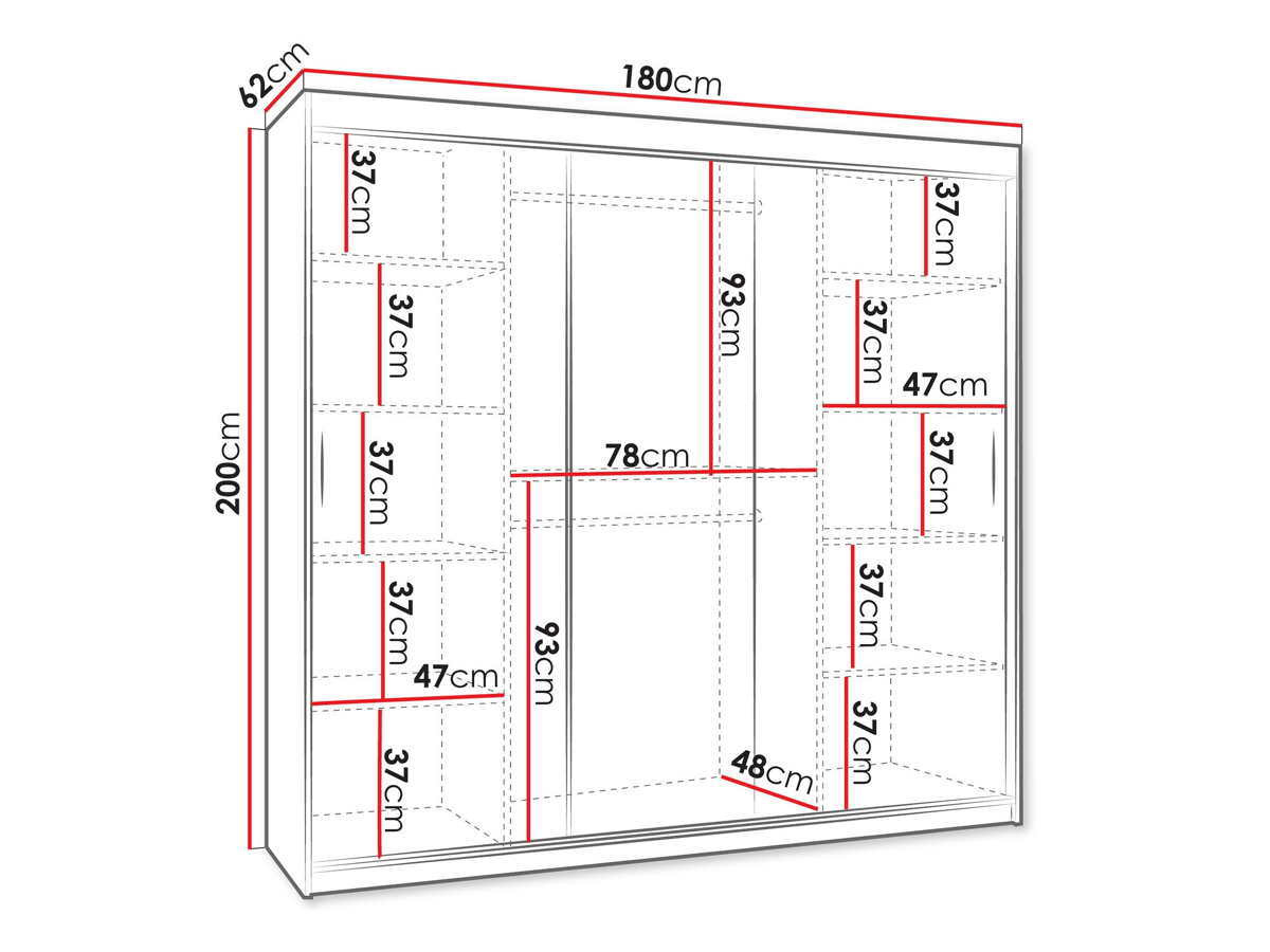 Wardrobe Hartford 500 (Artisan oak)