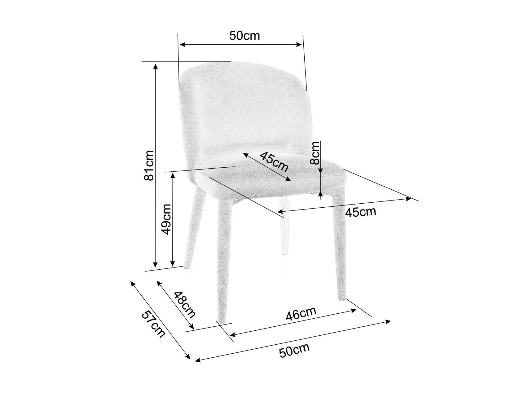 Chair Detroit 742 (Light grey)