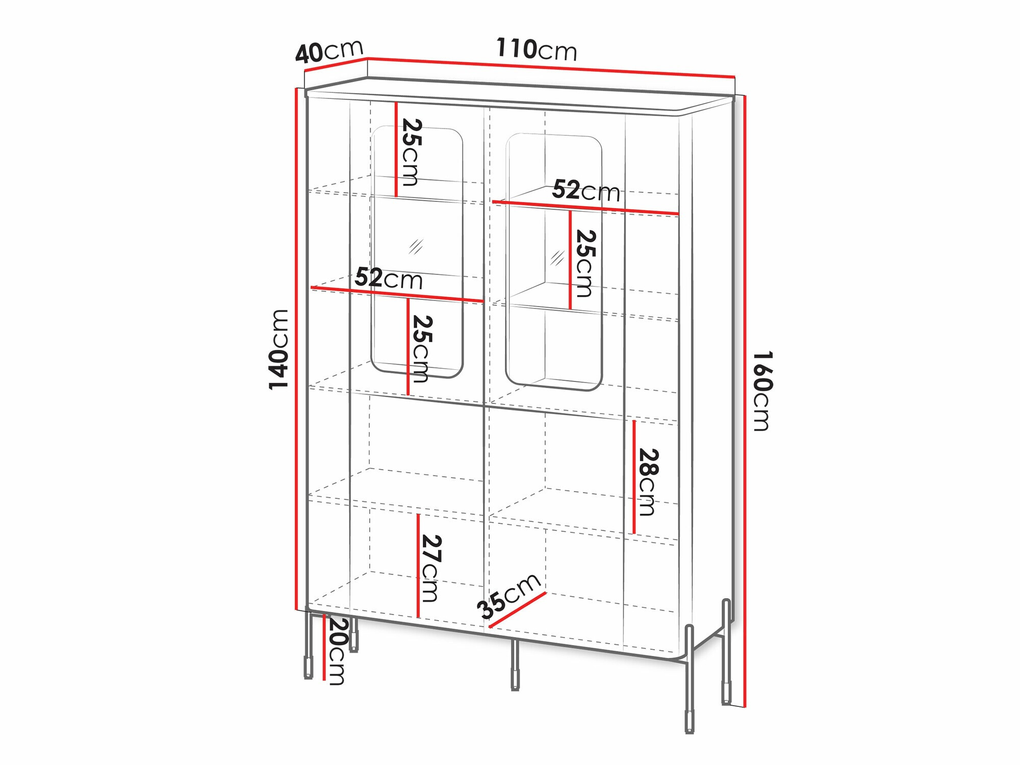 Bookcase Nobilitas (Black)
