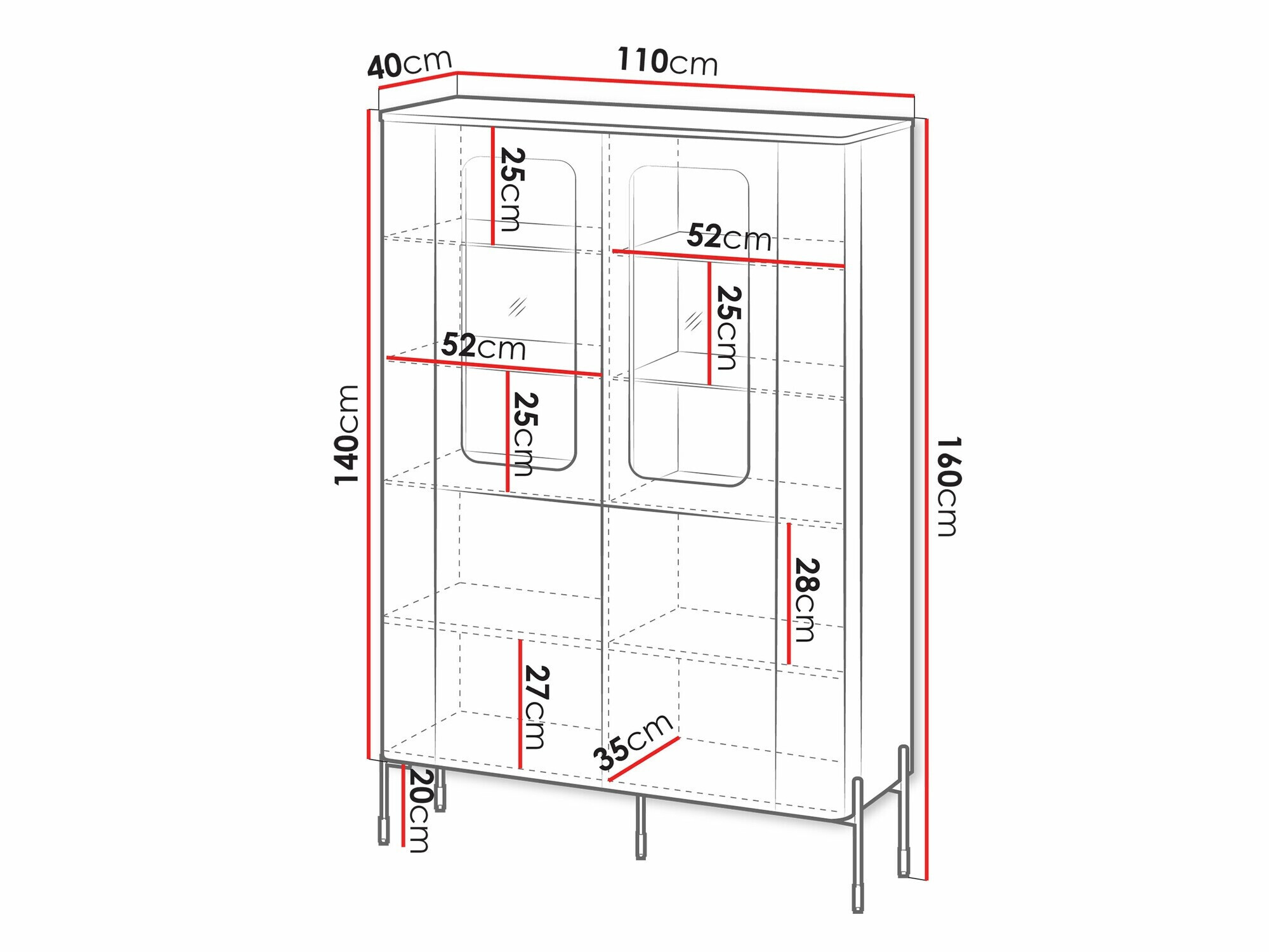 Bookcase Nobilitas (White)