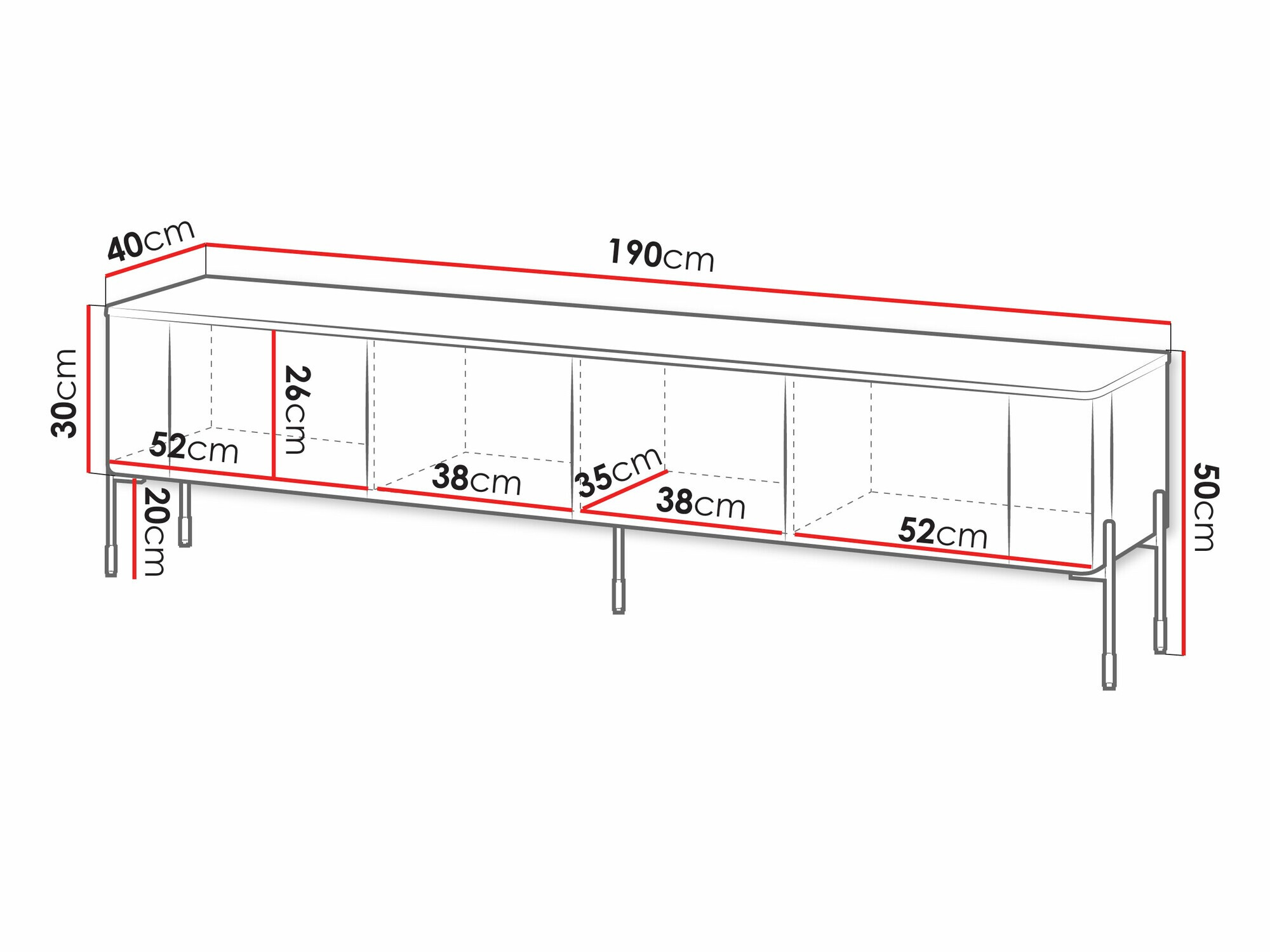 TV stand Nobilitas (Cashmere)