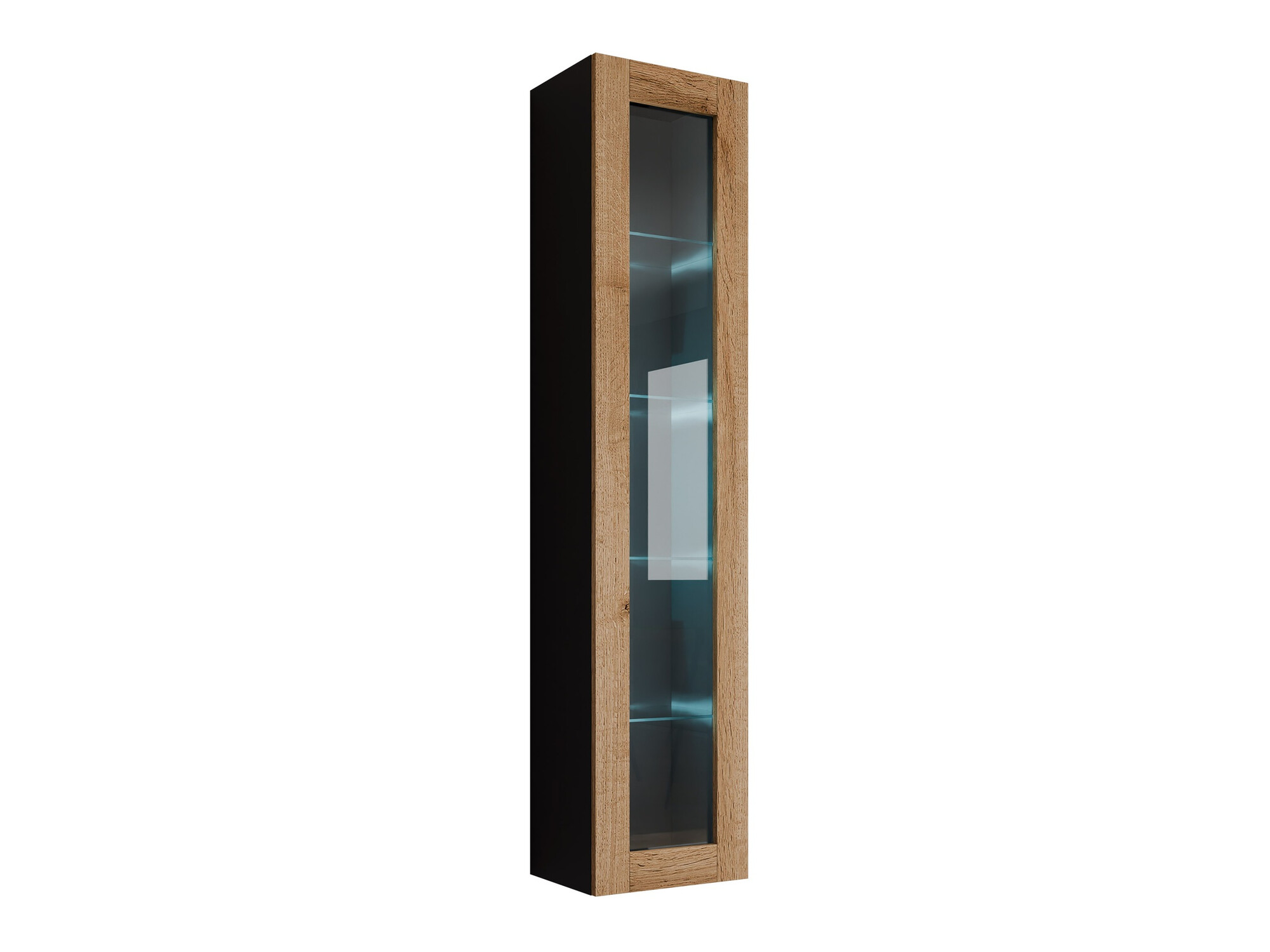 Wall shelf Venenou 129 (Black + Wotan Oak)