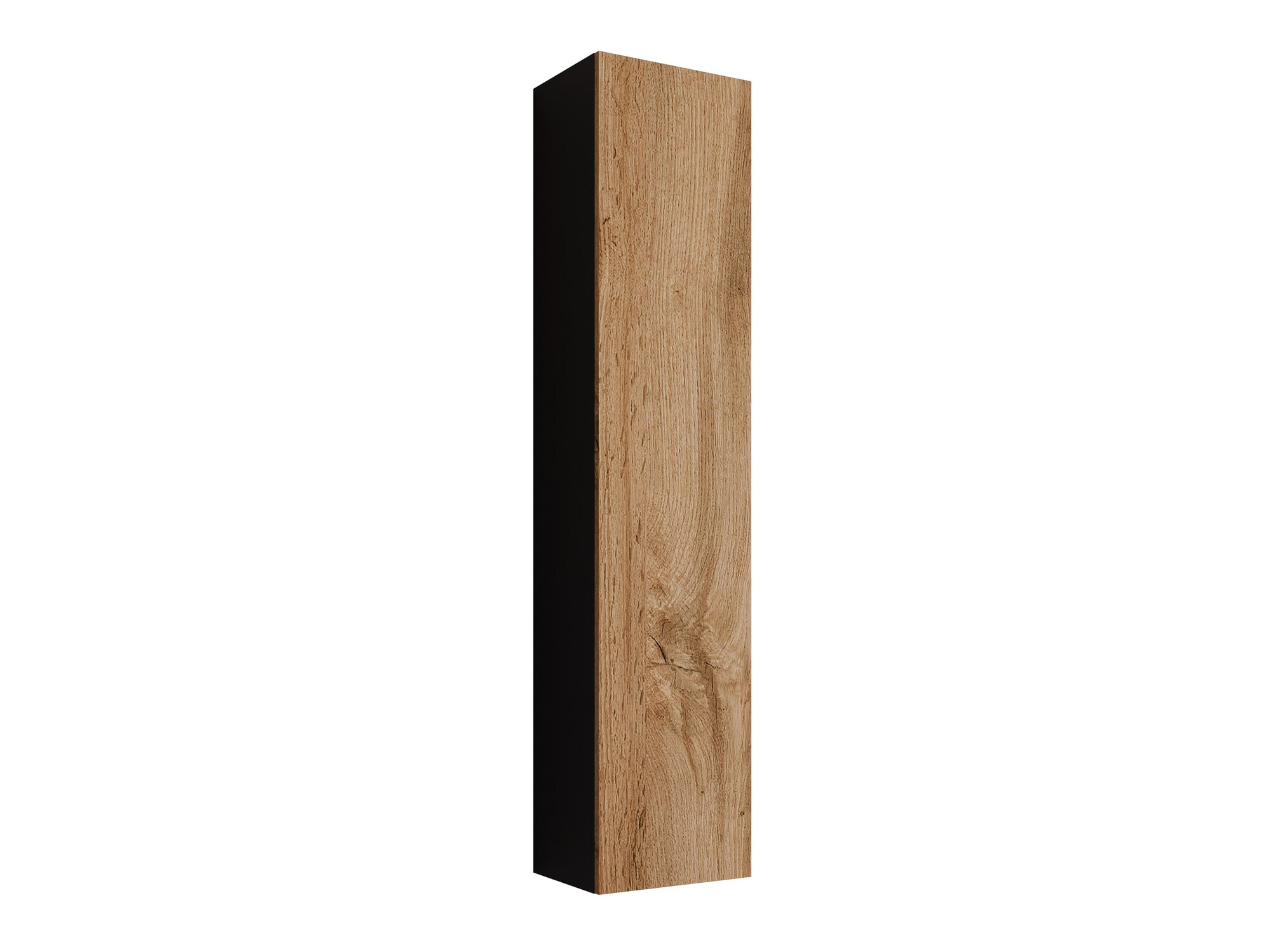 Wall shelf Vilrin II (Black + Wotan Oak)