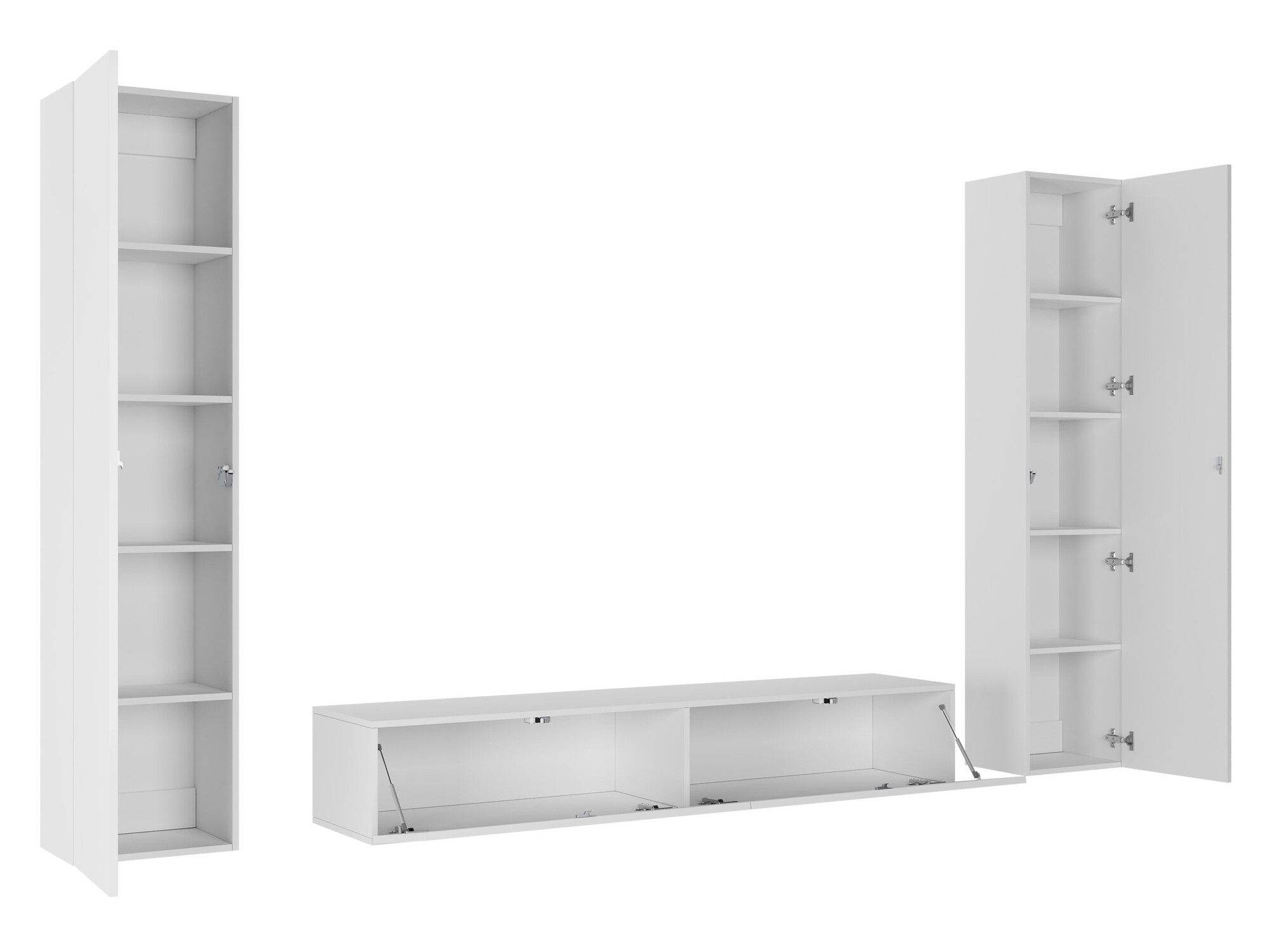 Living room set Vilrin II (White + Glossy white)