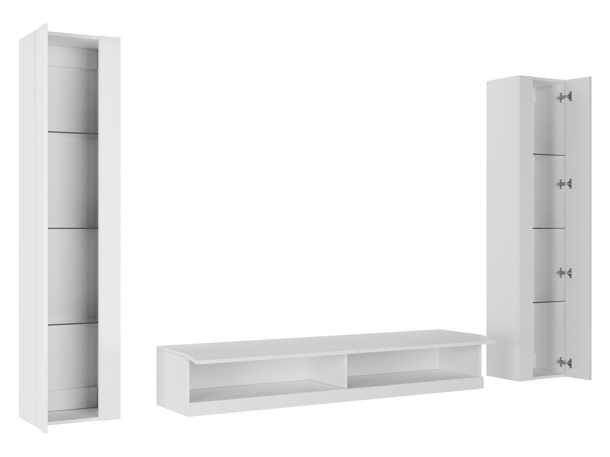 Living room set Vilrin V (White + Glossy white)