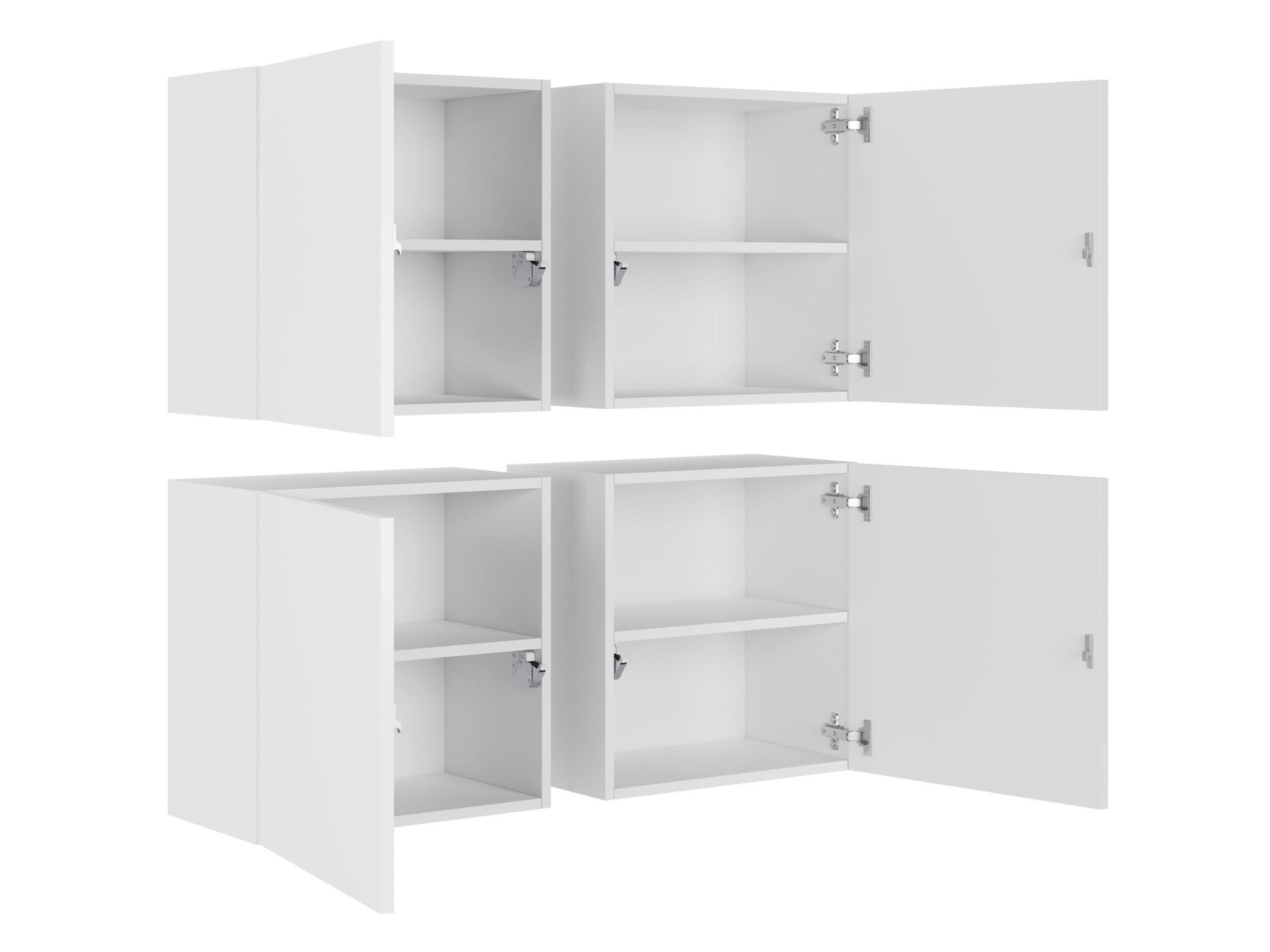 Set of cabinets Vilrin (White + Glossy white)