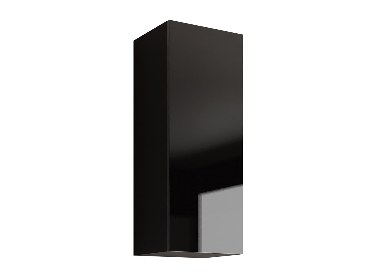 Wall cabinet Venenou 131 (Black + Glossy black)