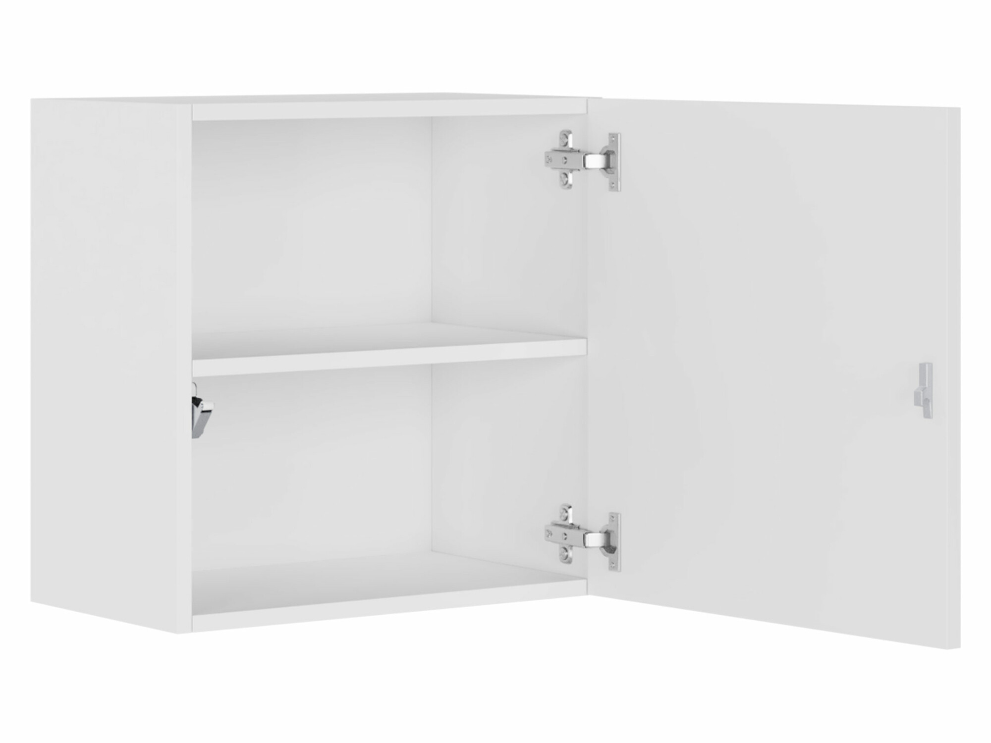 Wall cabinet Vilrin I (Black + Glossy black)