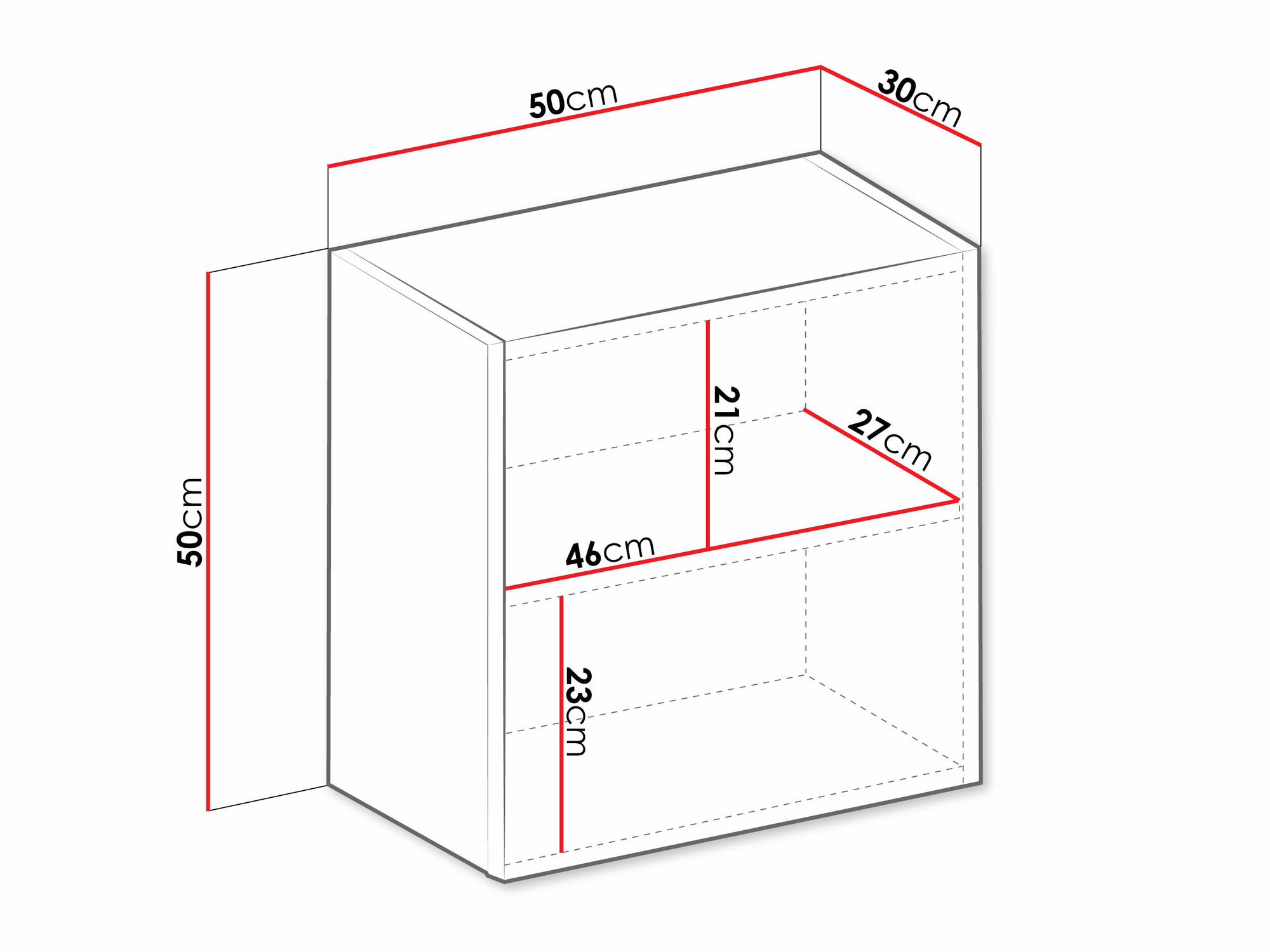 Wall cabinet Vilrin I (White + Glossy white)