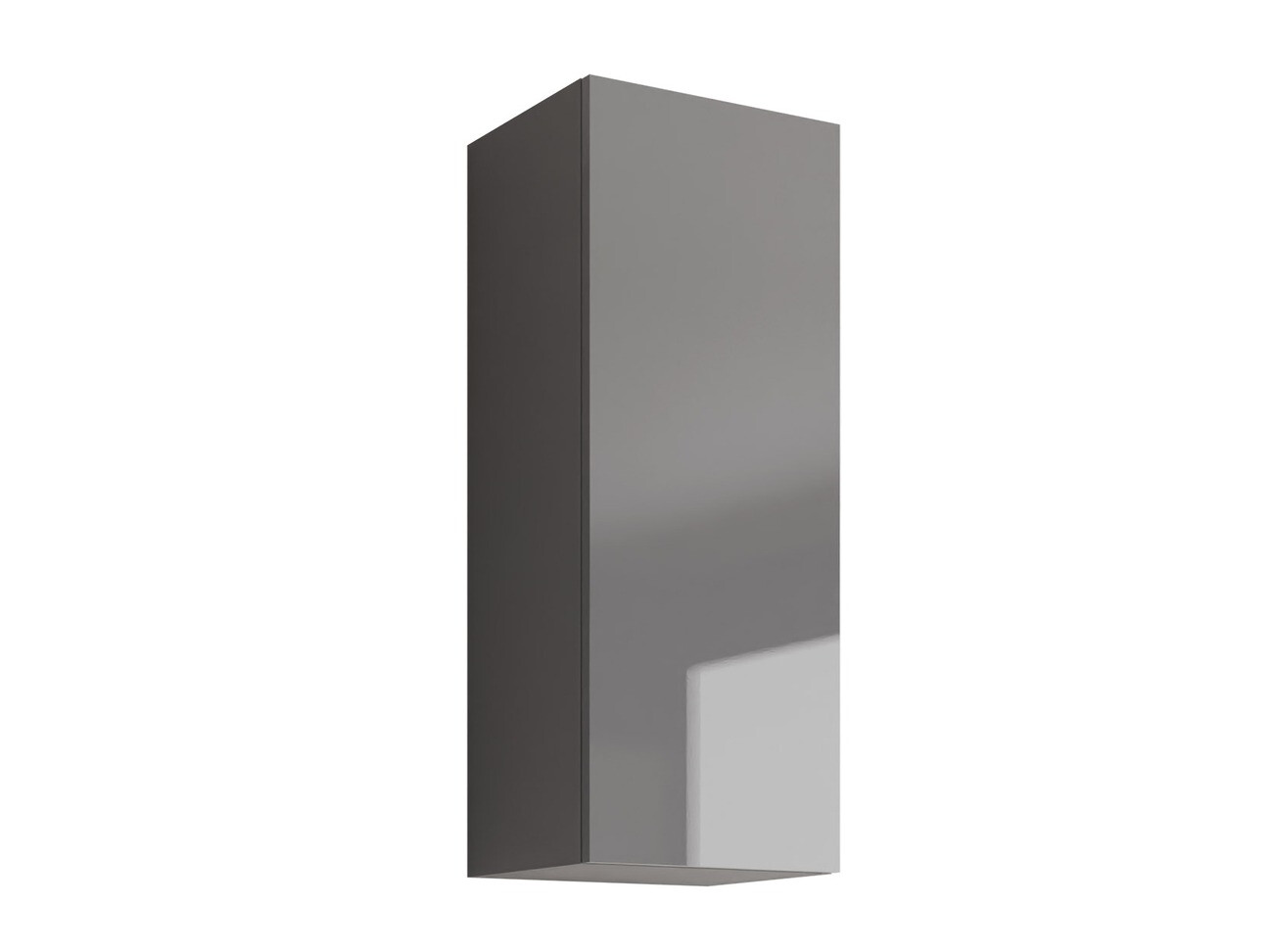 Wall cabinet Vilrin VI (Grey + Glossy grey)