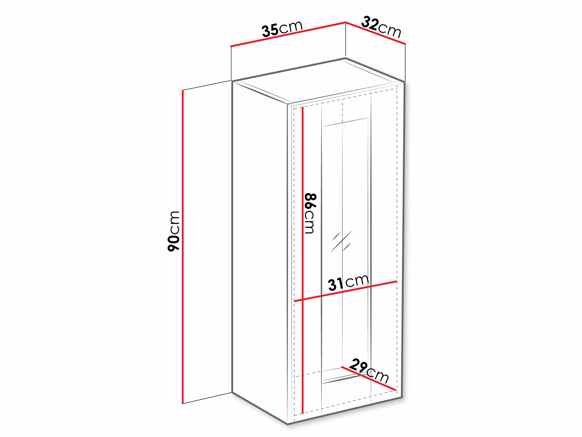 Wall cabinet Vilrin VII (Black + Wotan Oak)