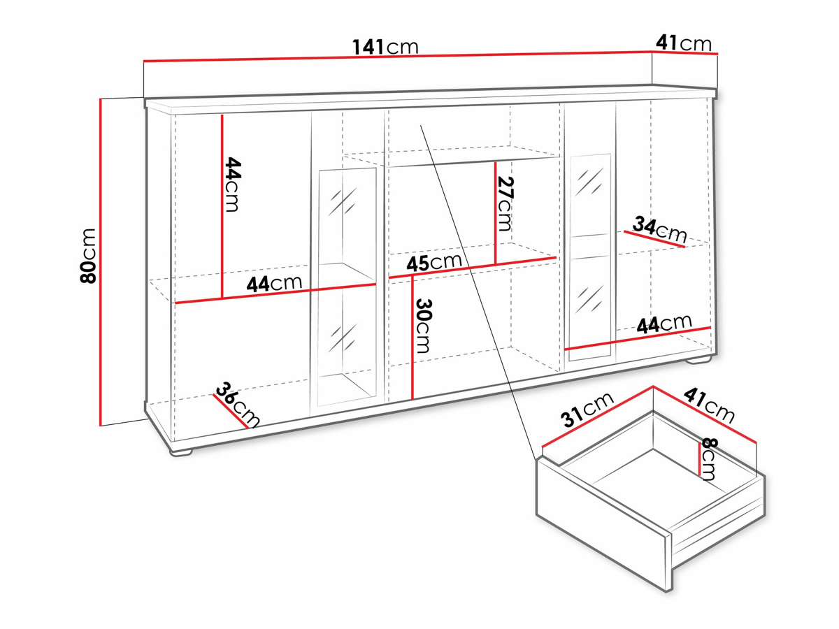 Chest of drawers Tucson 114 (White)