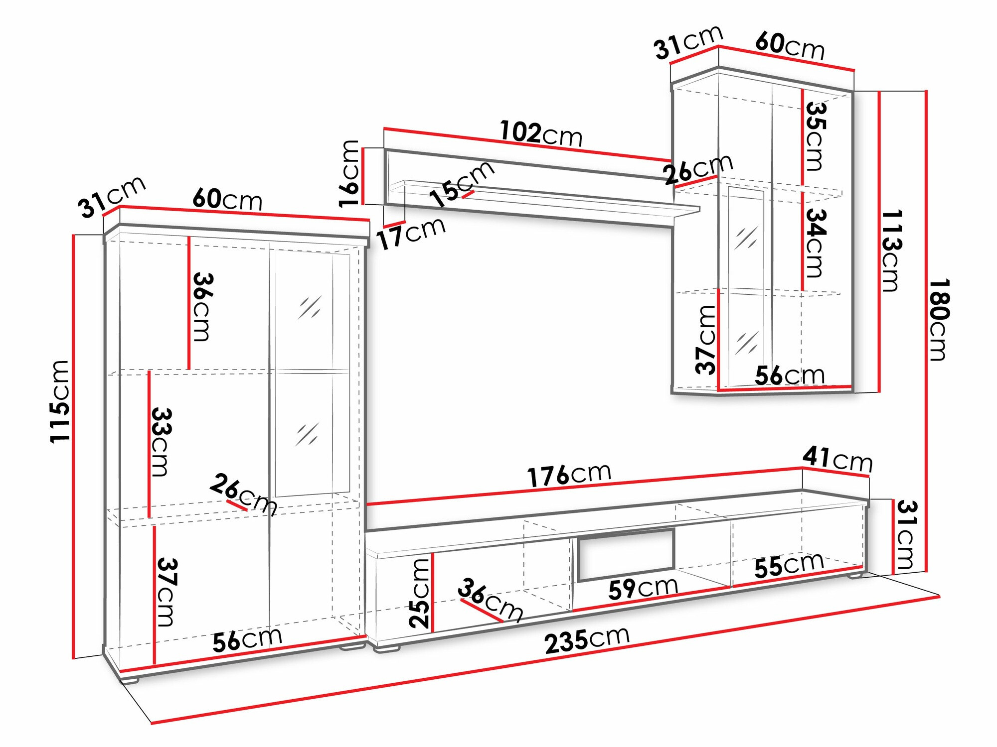 Living room set Genio (White)