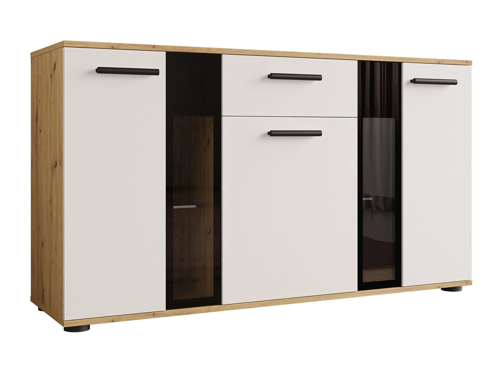 Chest of drawers Genio (Artrisan oak + White)