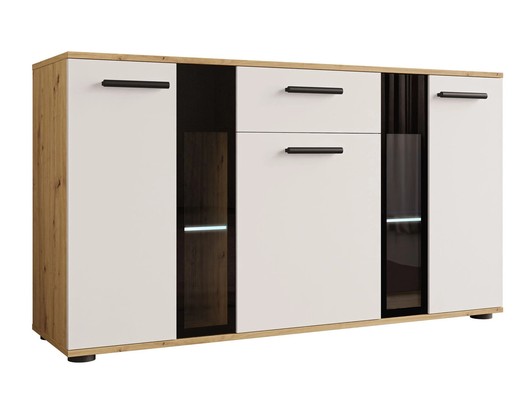 Chest of drawers Genio (Artrisan oak + White)