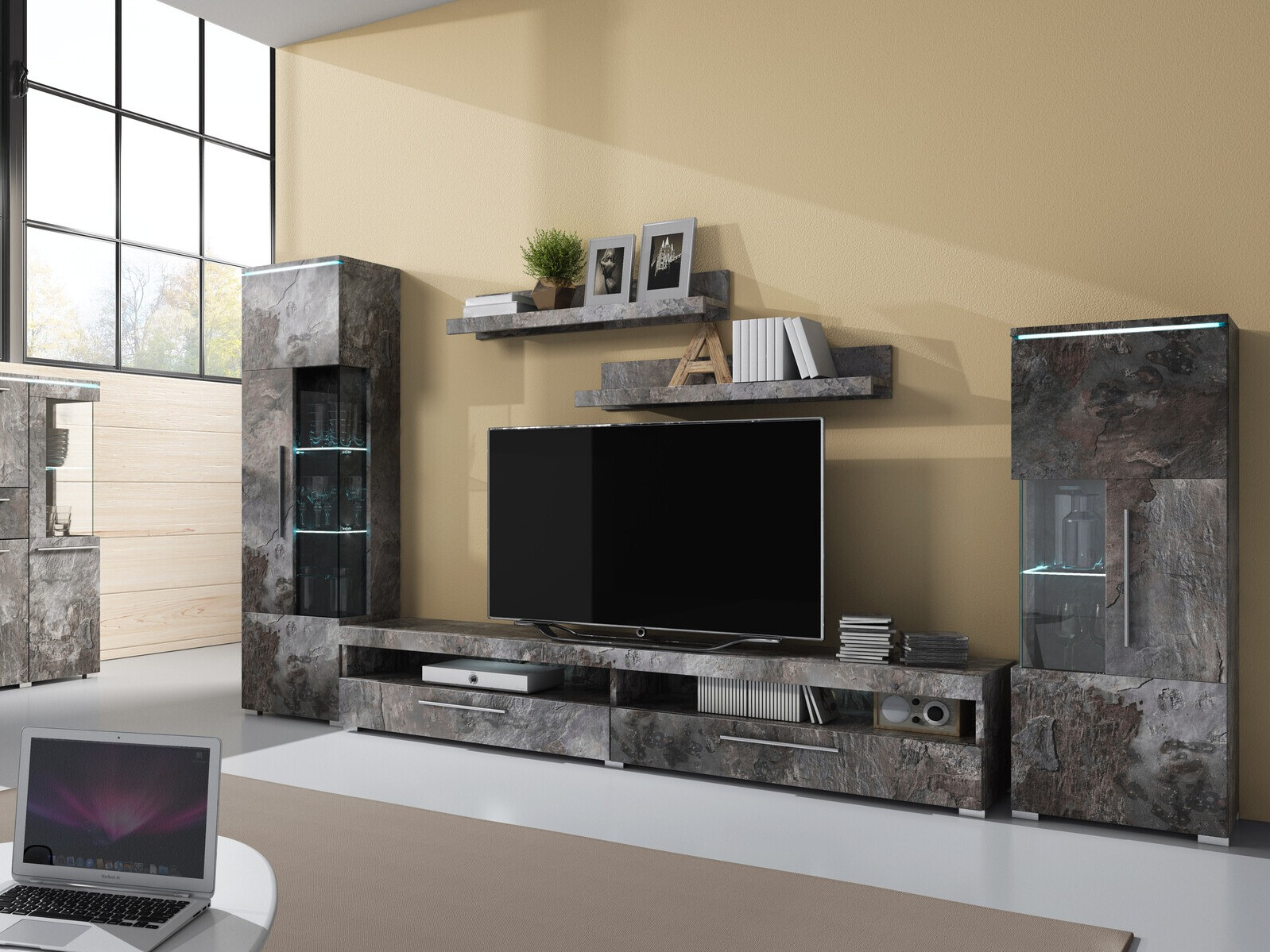 TV stand Torvire 111 (Dark concrete)