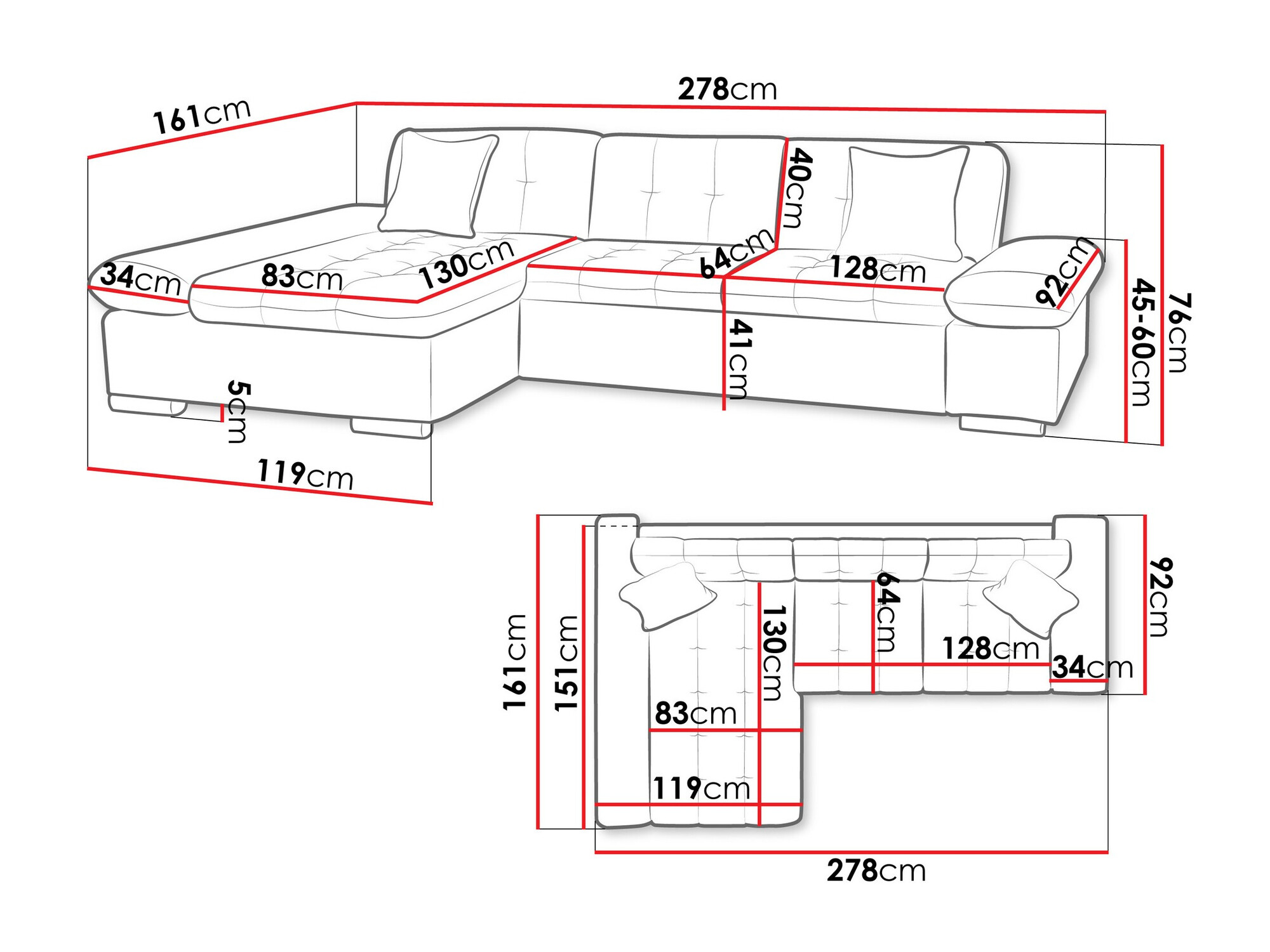 Corner sofa Comfivo Serenitas (Lux 06 + Lux 05)