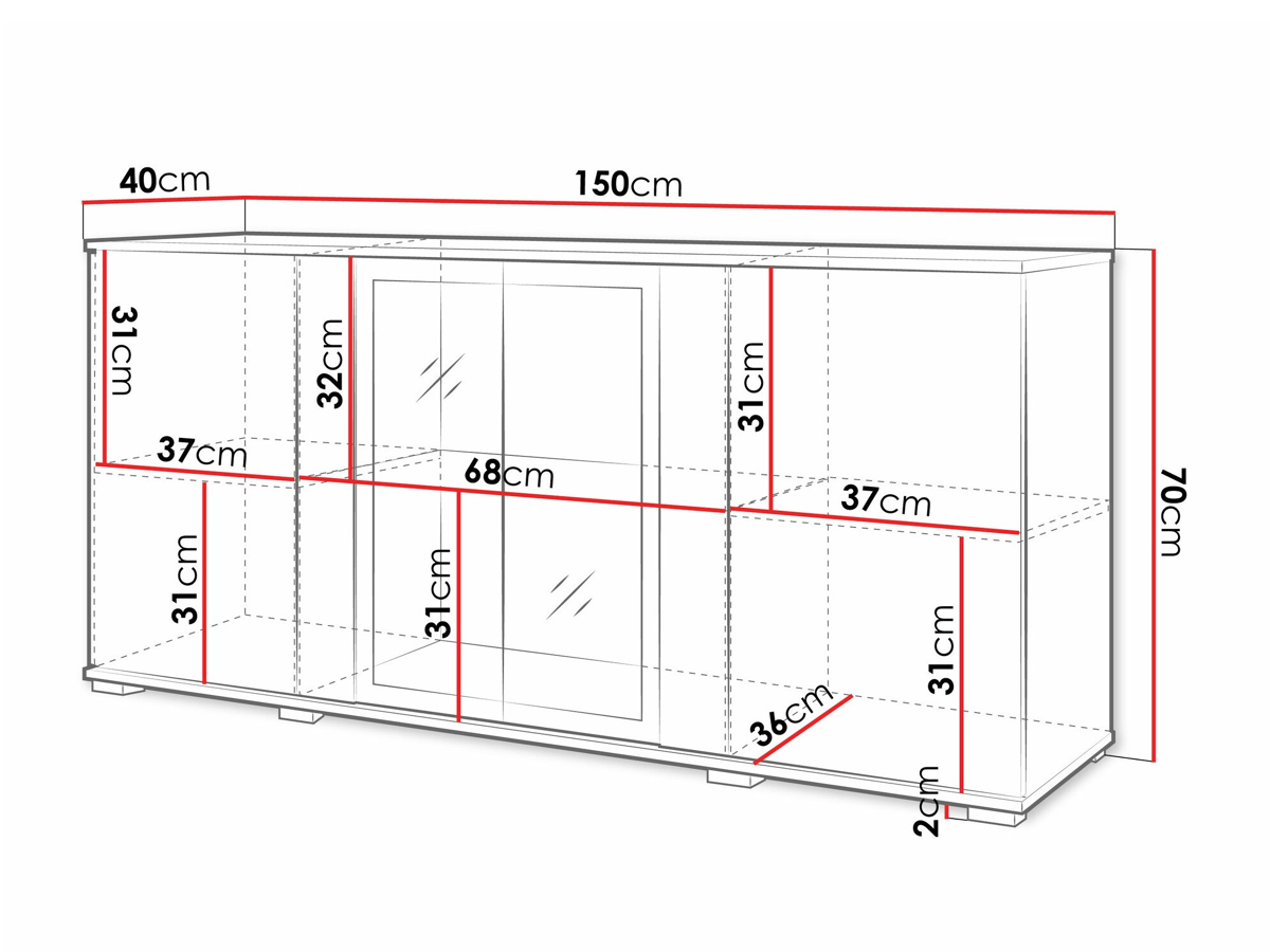 Sideboard Torcame 102 (Black)