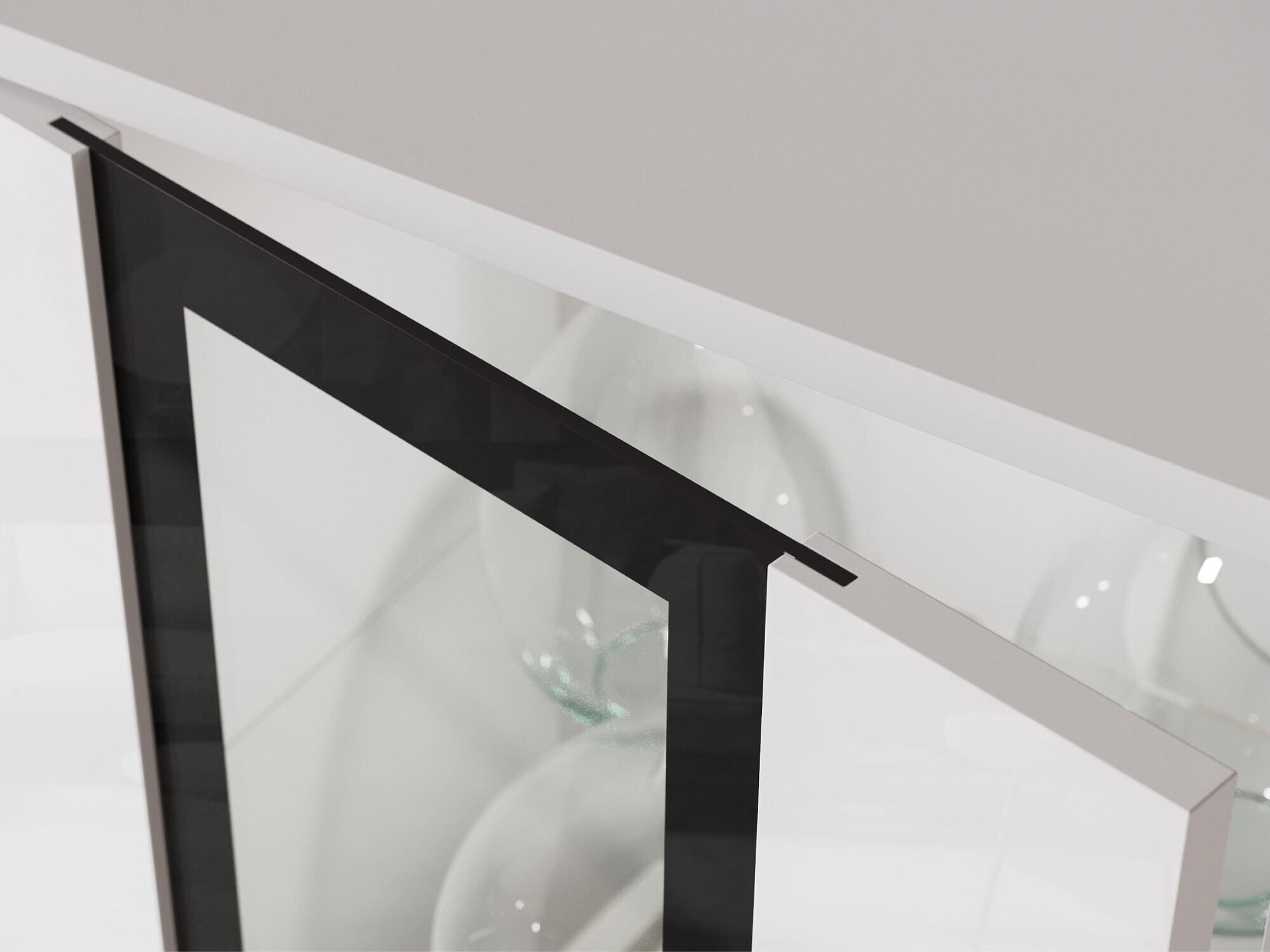 Living room set Torcame 103 (White + Glossy white)