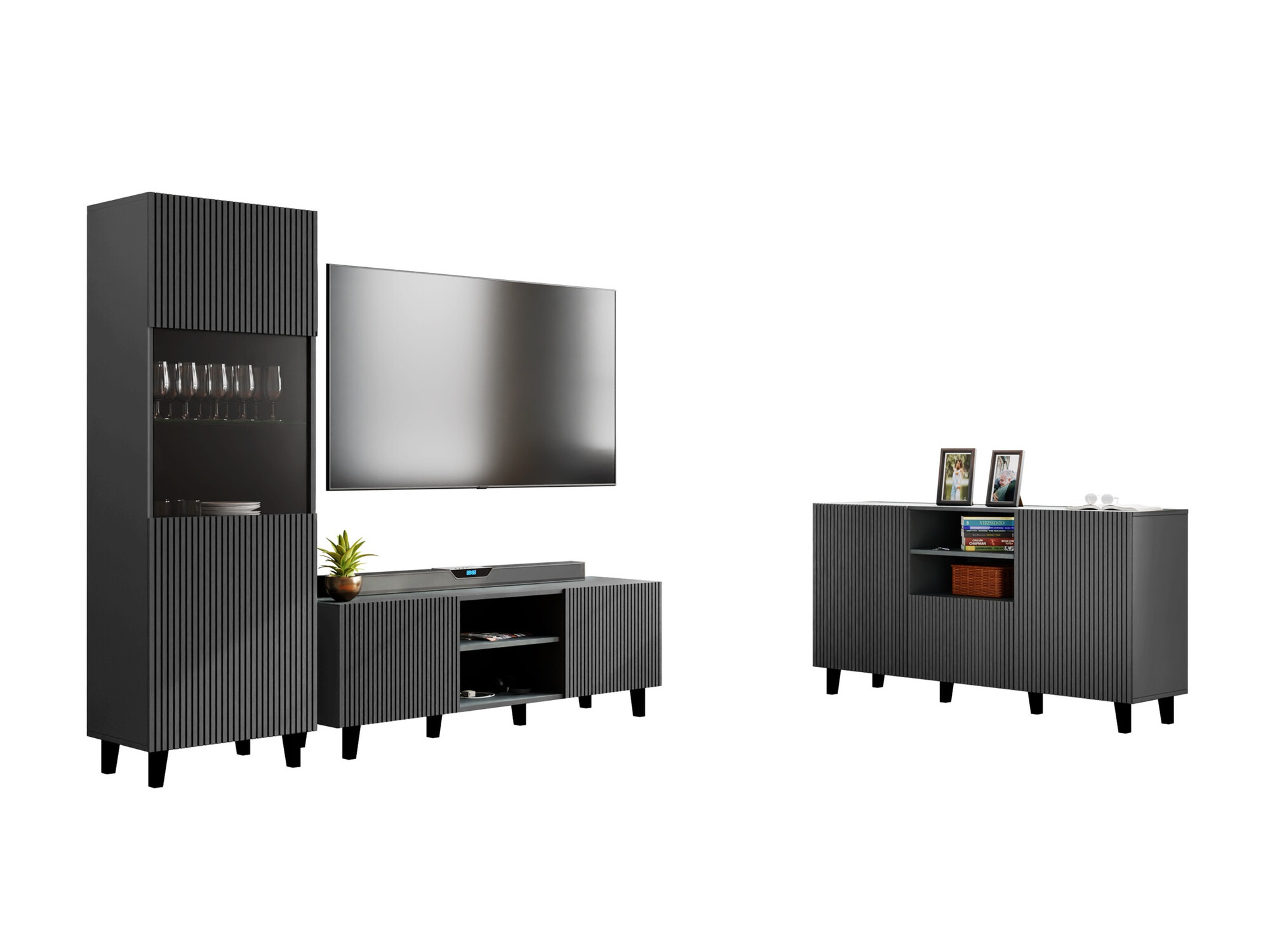 Living room set Comes I (Anthracite)