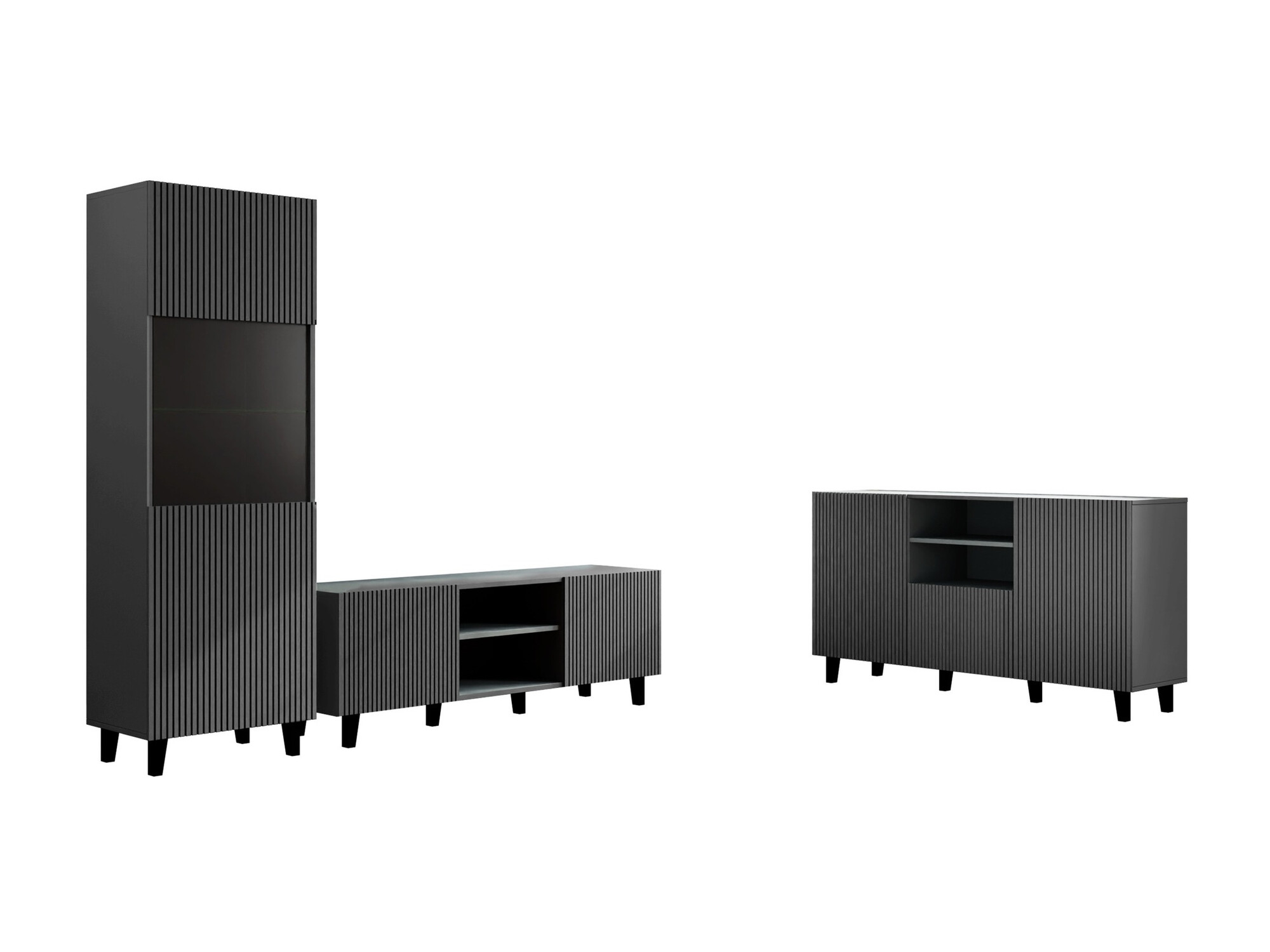 Living room set Comes I (Anthracite)