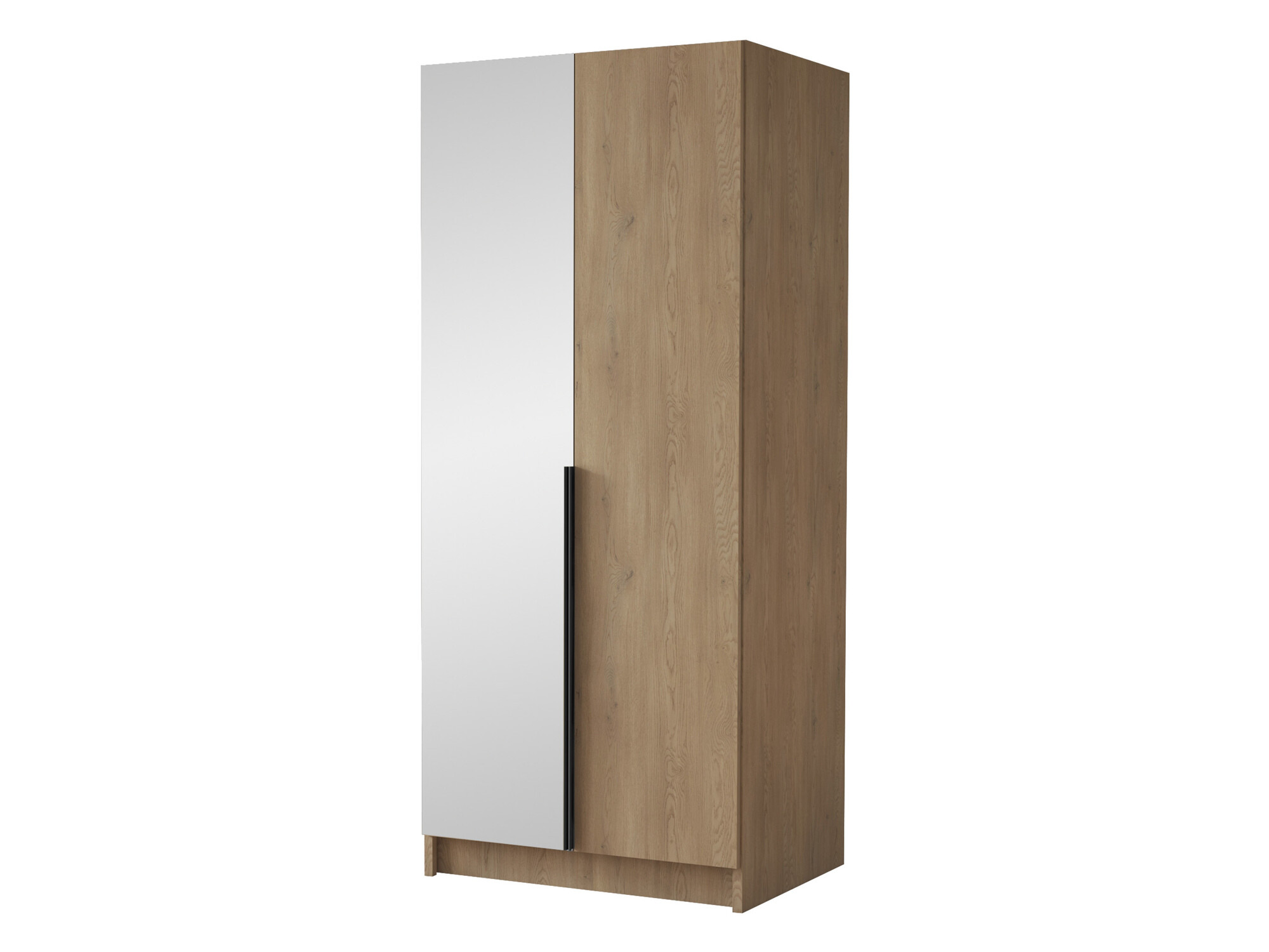 Wardrobe Closico Staton II (Light wood + Black)