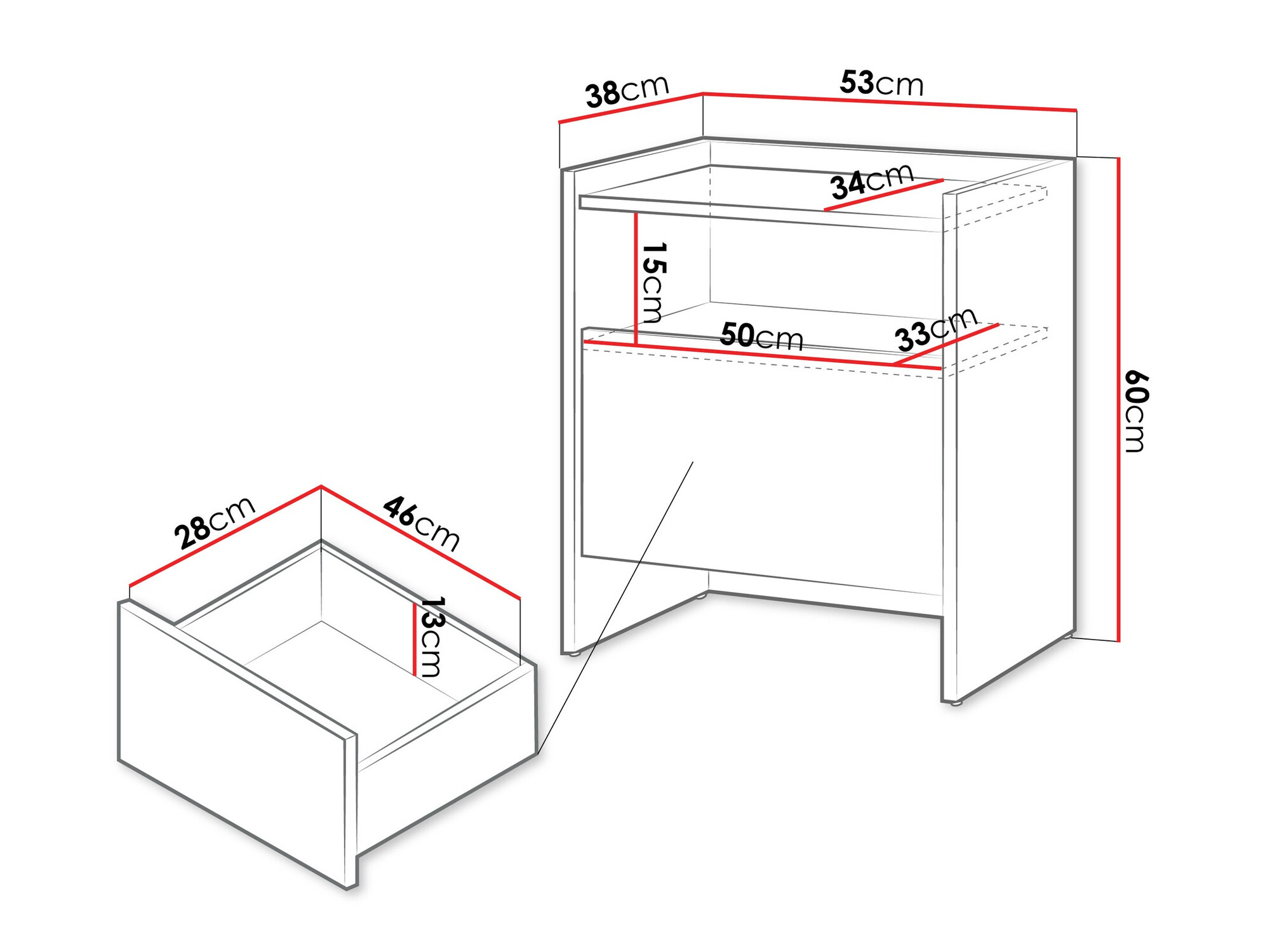 Bedside table Filus (Oak)