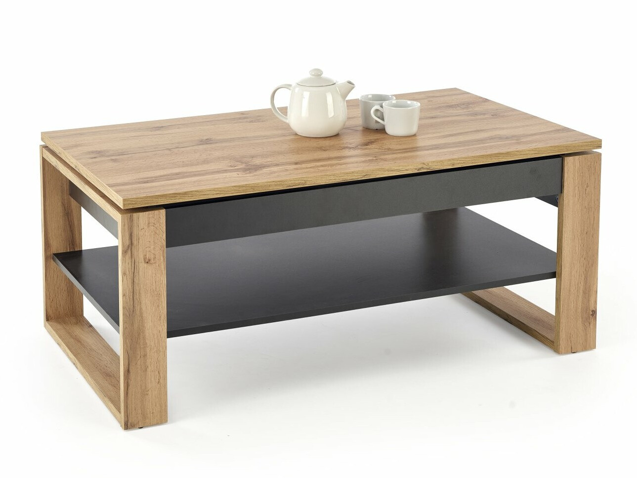 Coffee table transformer Houston 1959 (Artisan oak + Black)