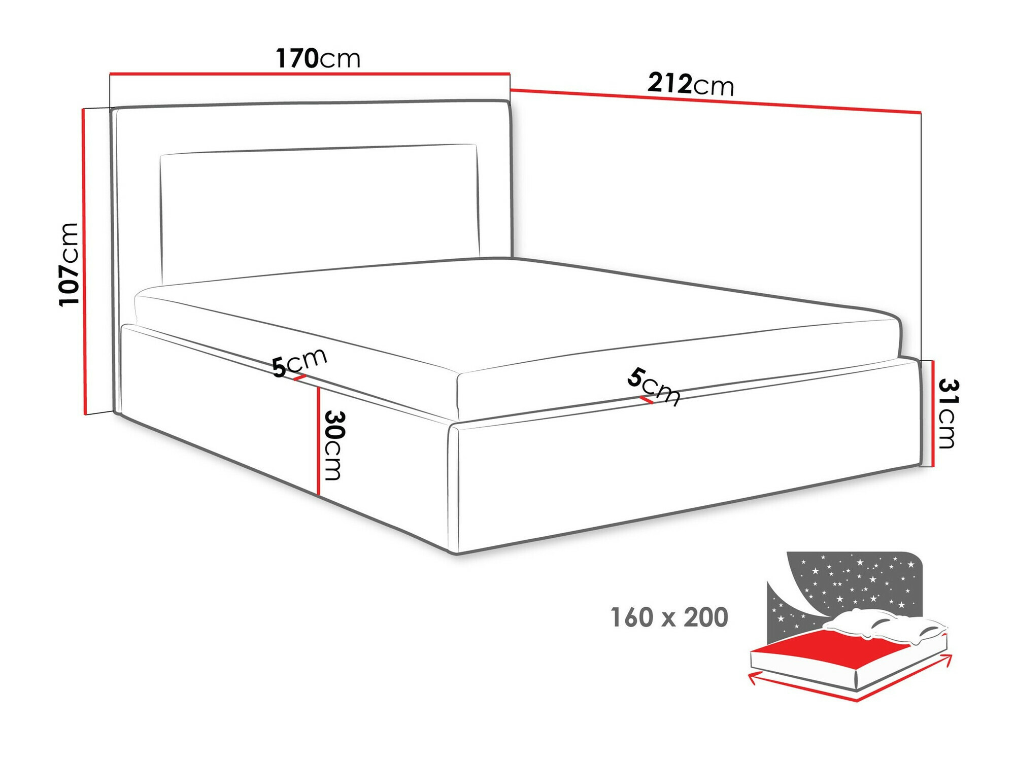 Bed Arsura (Coral 45)