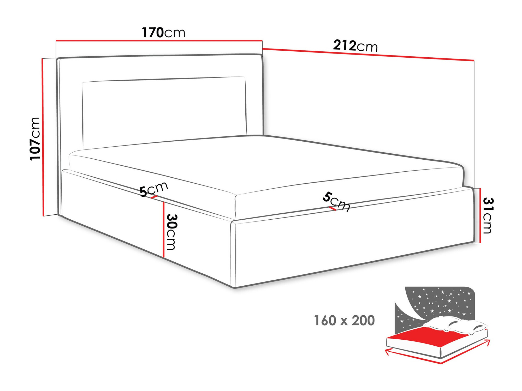 Bed Arsura (Coral 65)