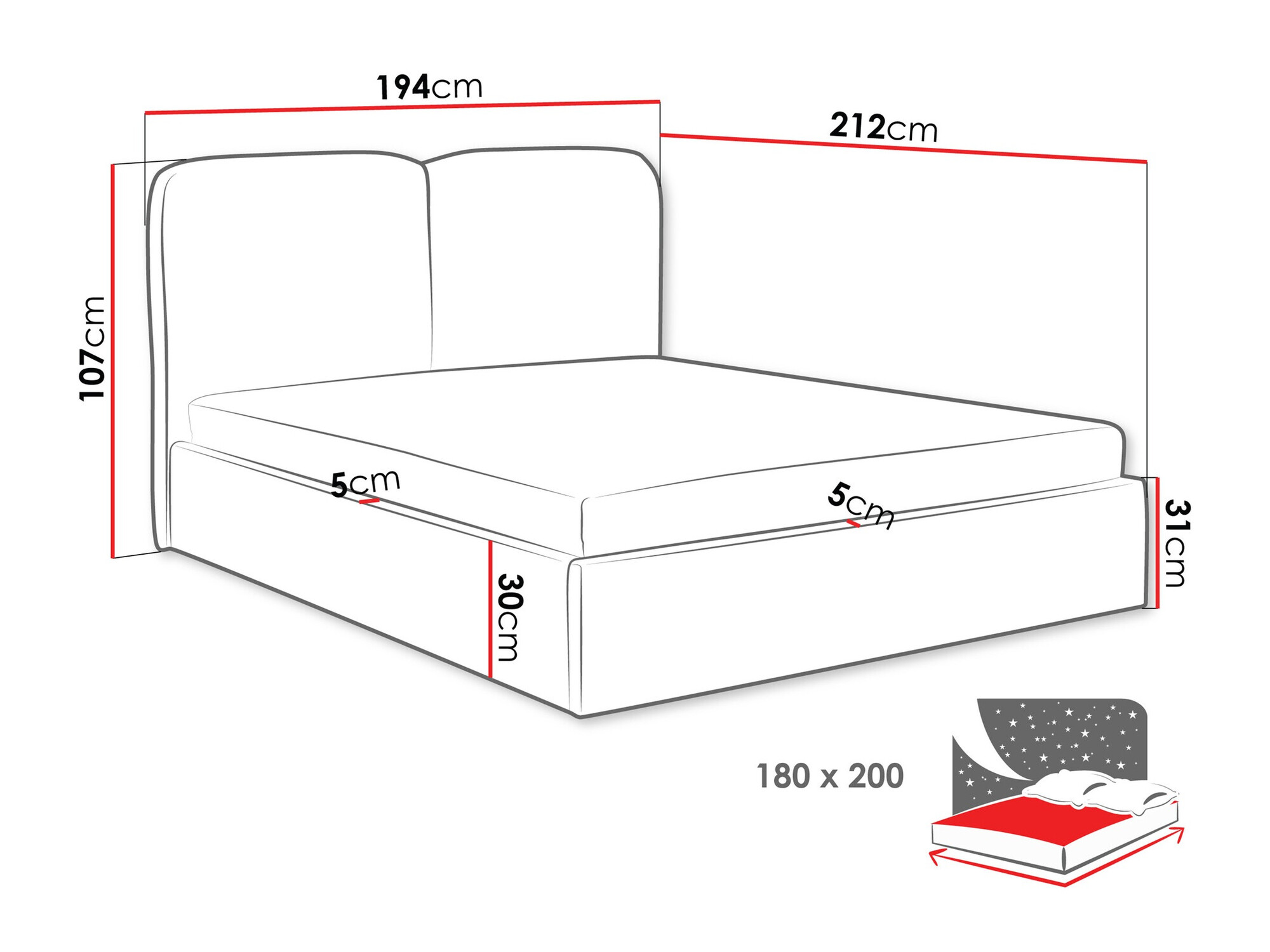 Bed Baltimore 199 (Coral 55)