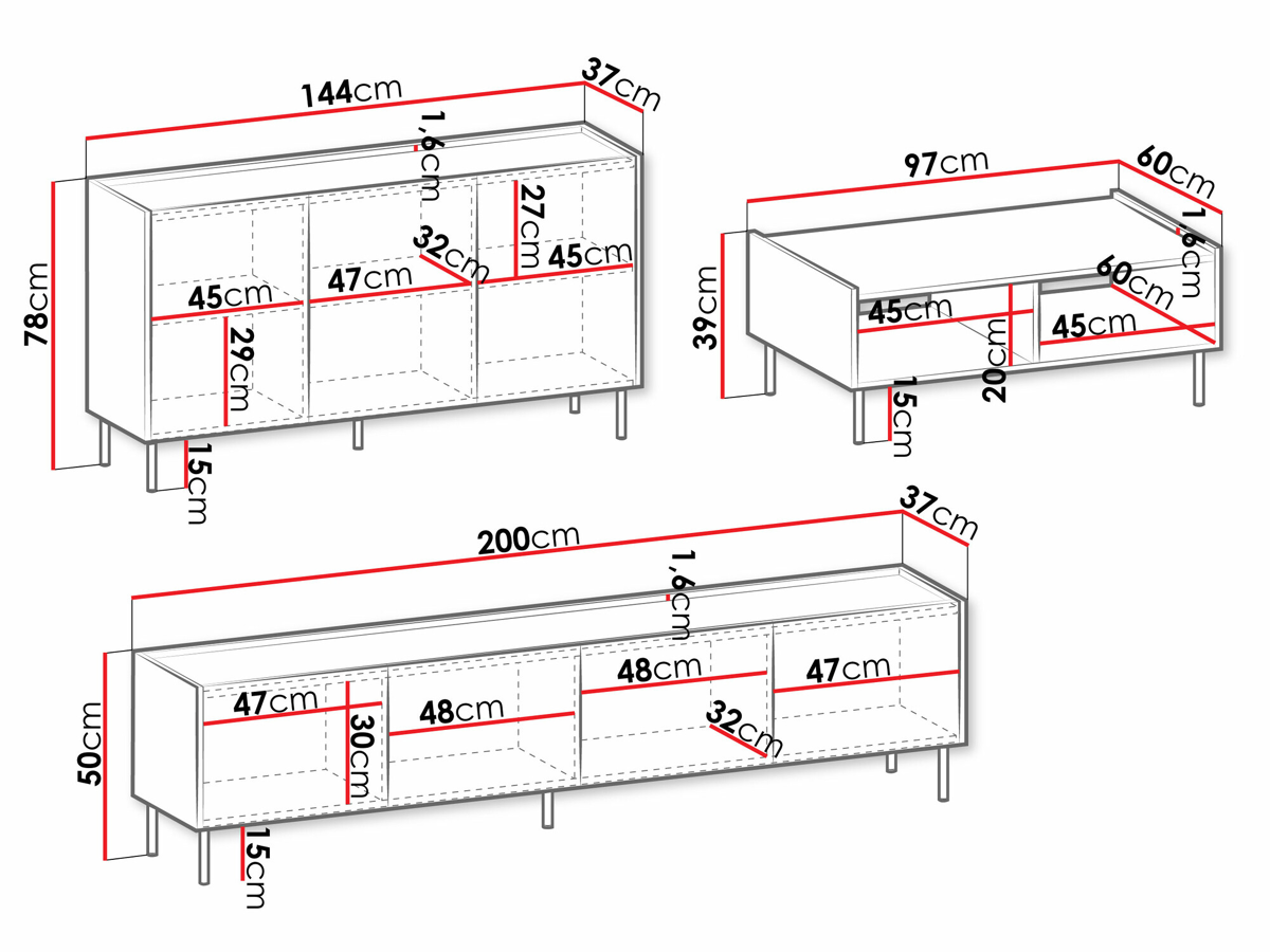 Living room set Comfivo Belviro 105