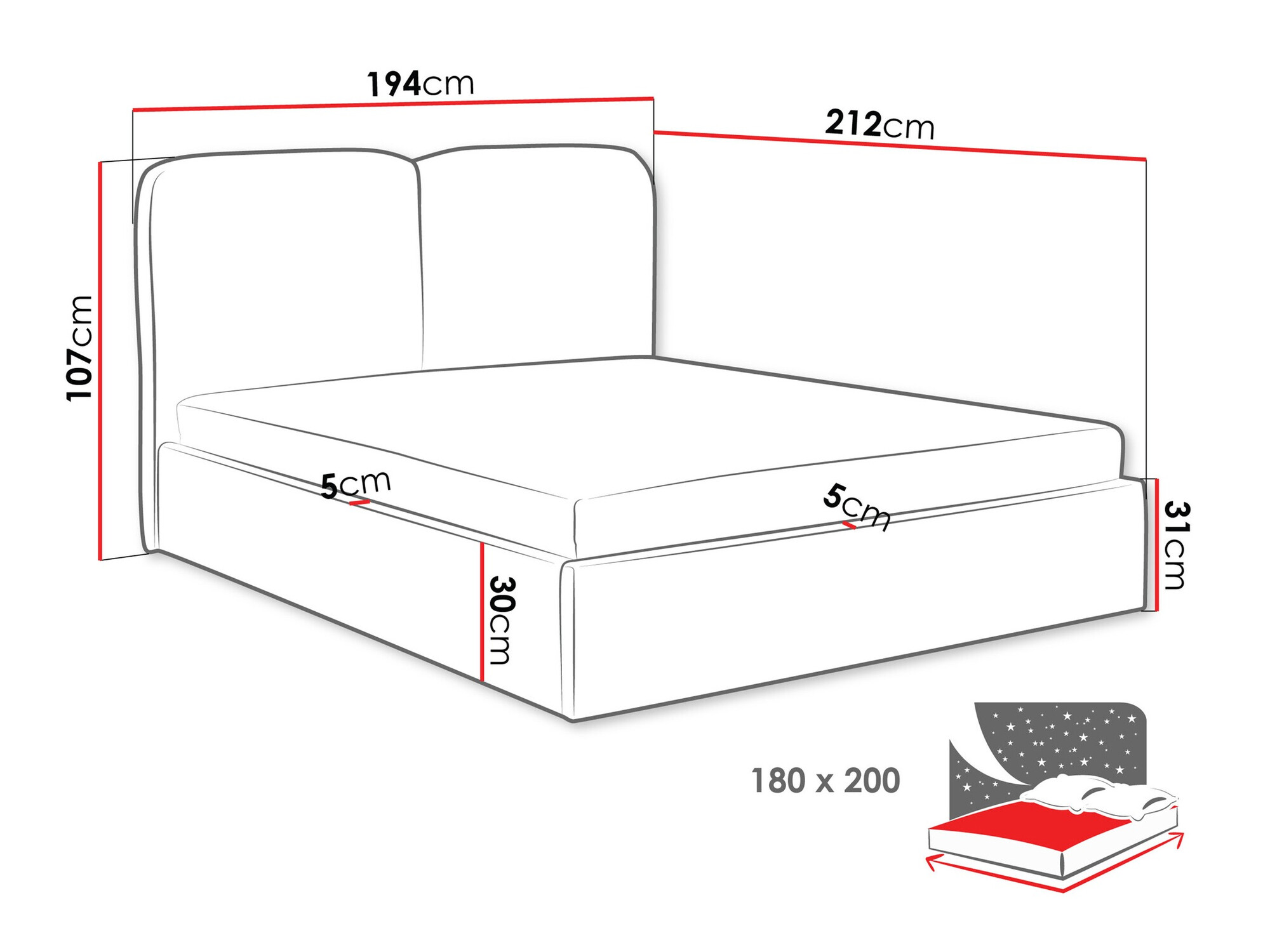Bed Vox (Coral 75)
