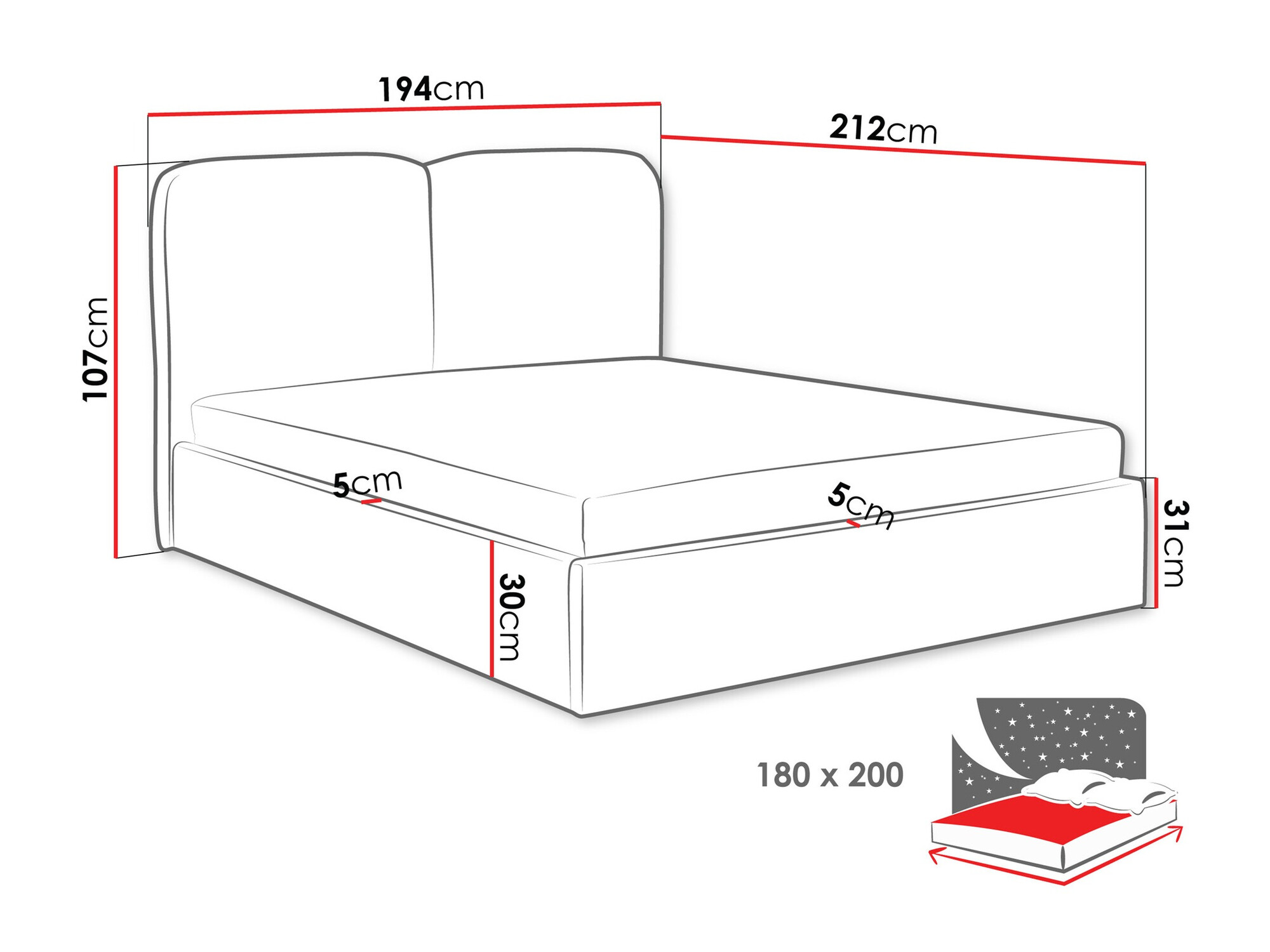 Bed Vox (Coral 80)