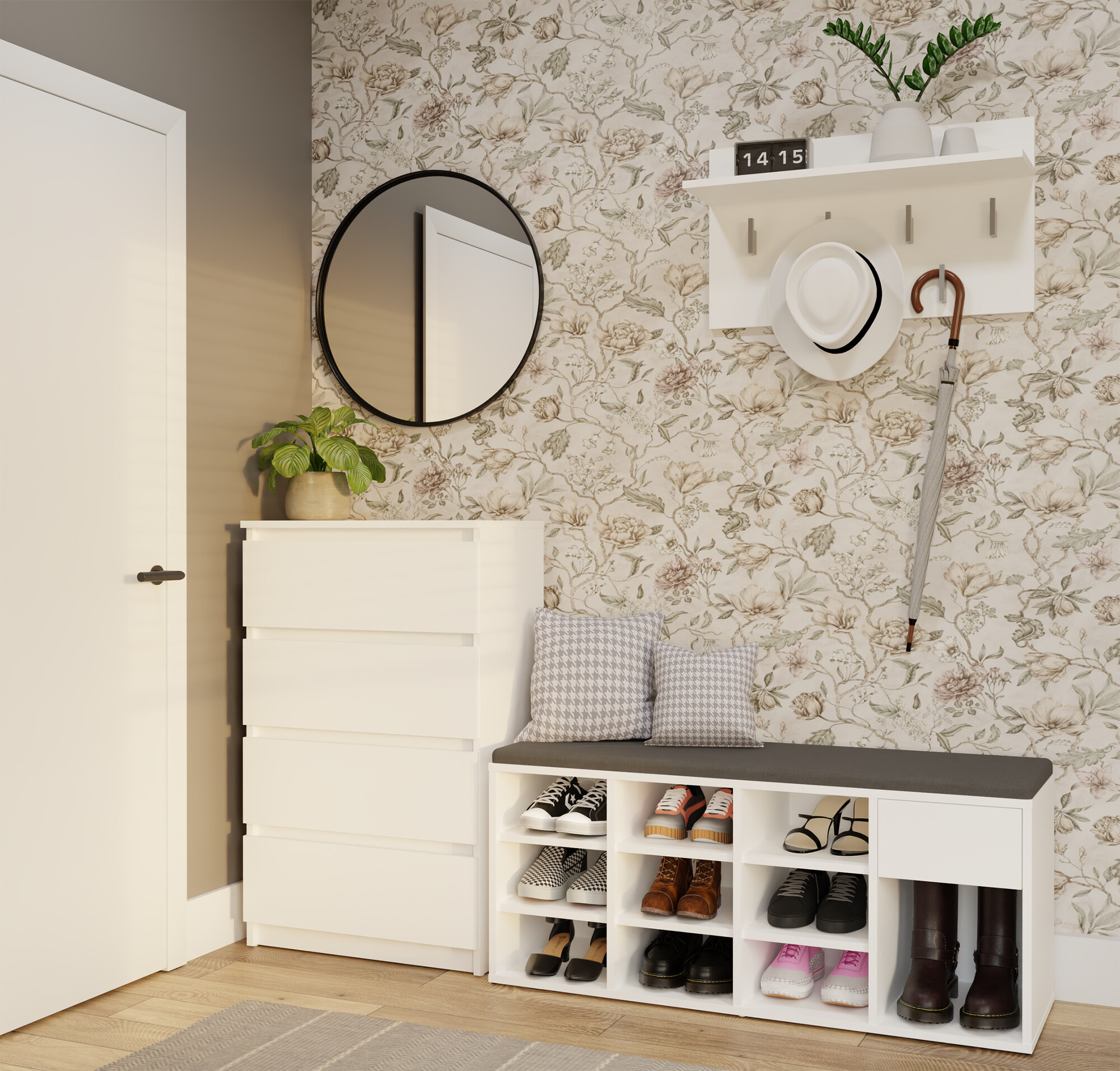 Shoe shelf Mandeville 322 (White)