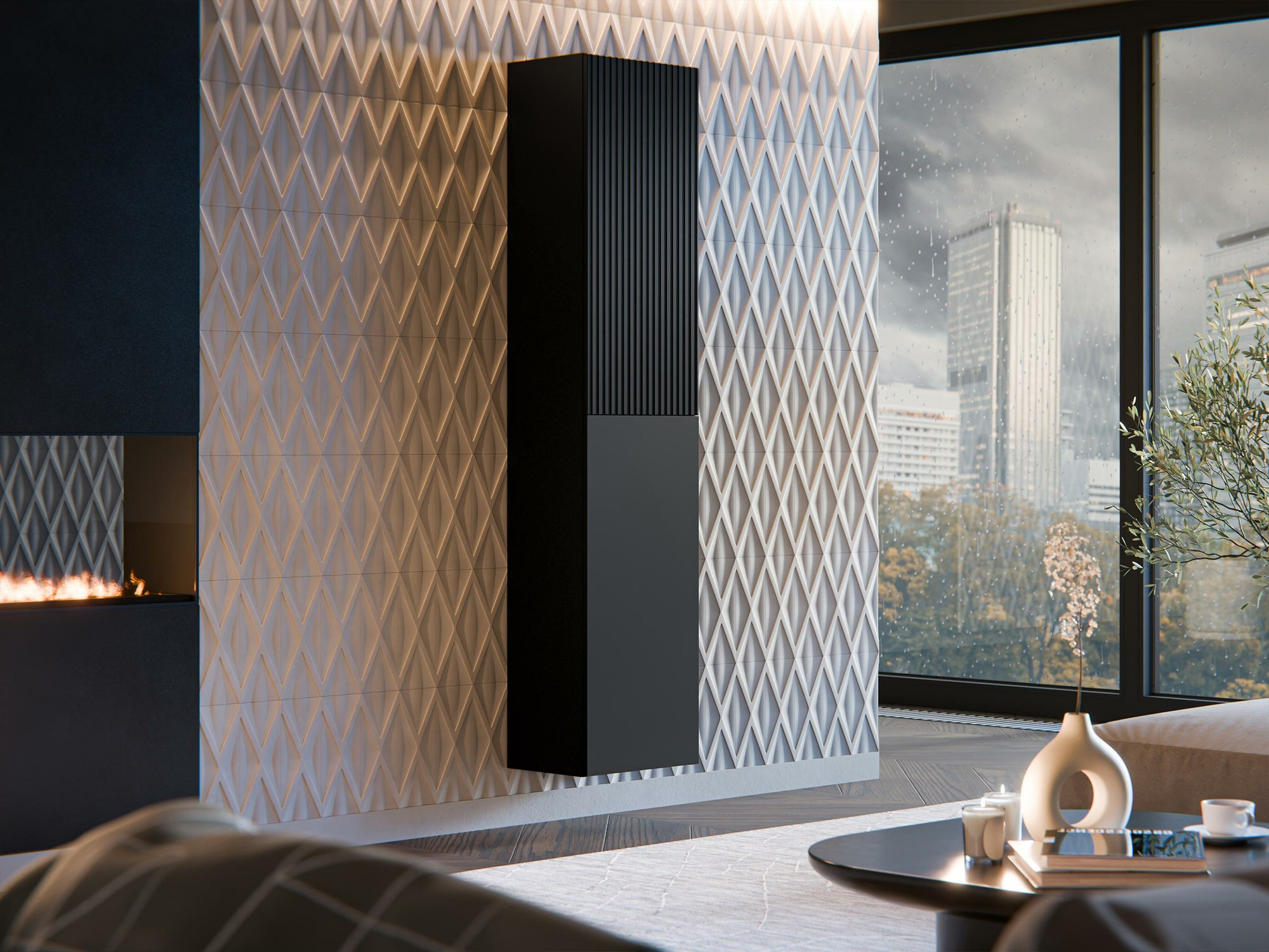 Wall shelf Calveru 100 (Black)