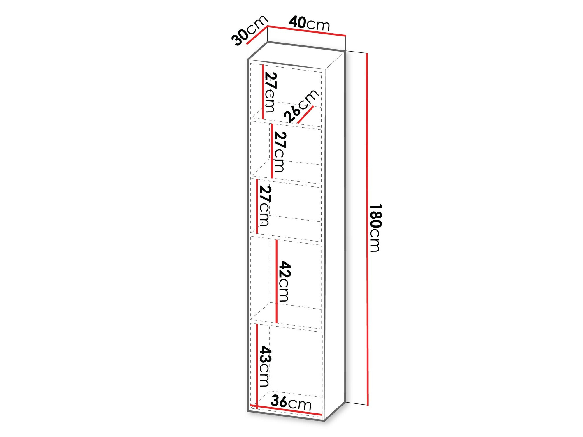 Wall shelf Species (Black + Wotan Oak)