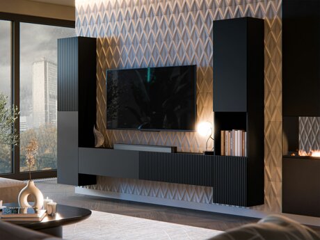 Living room set Calveru 105 (Black)
