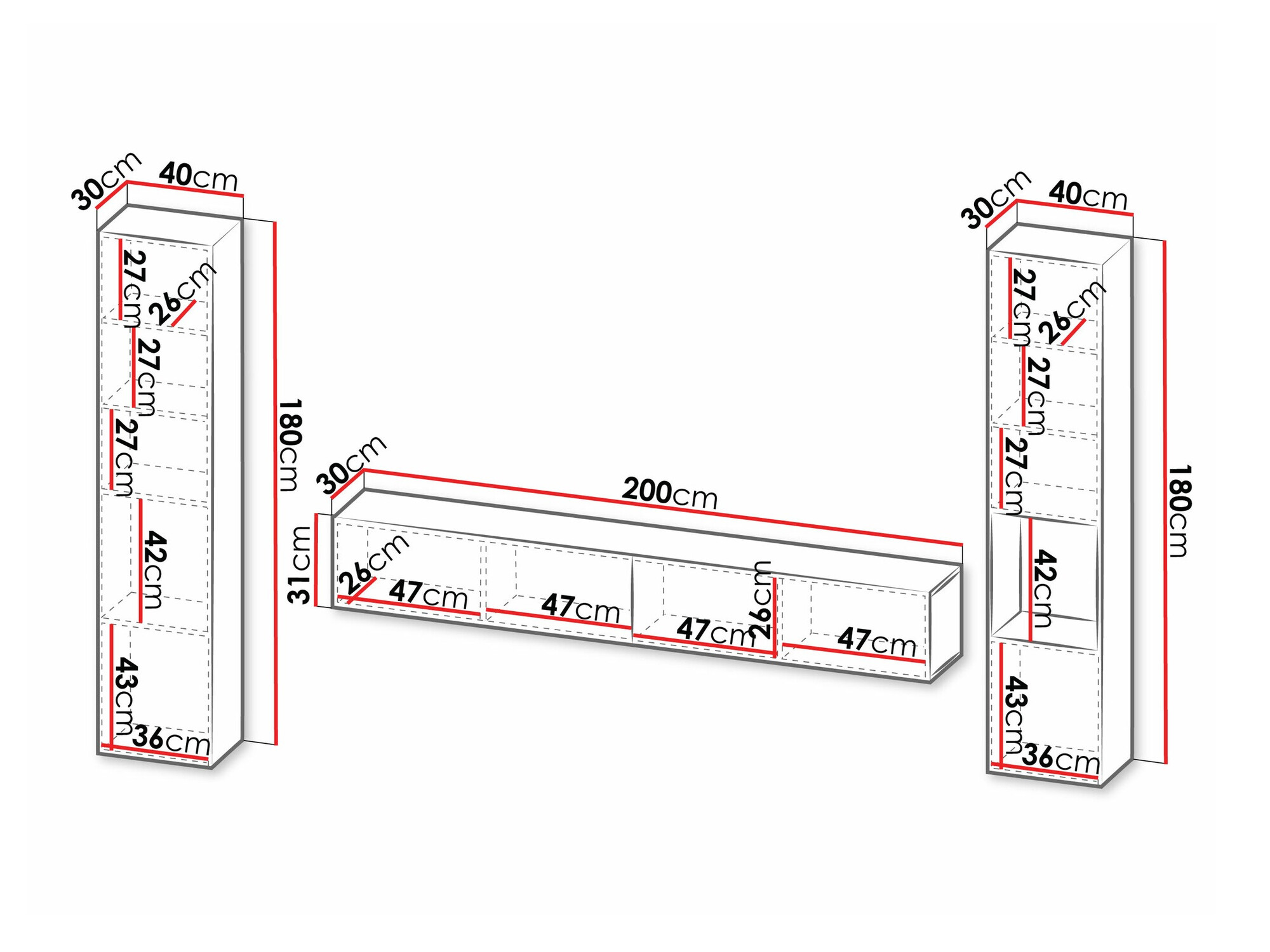 Living room set Species I (Black)