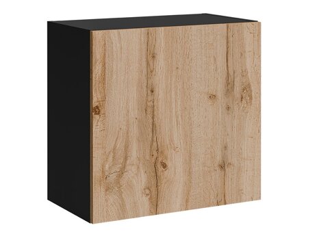 Wall cabinet Calveru 103 (Black + Wotan Oak)