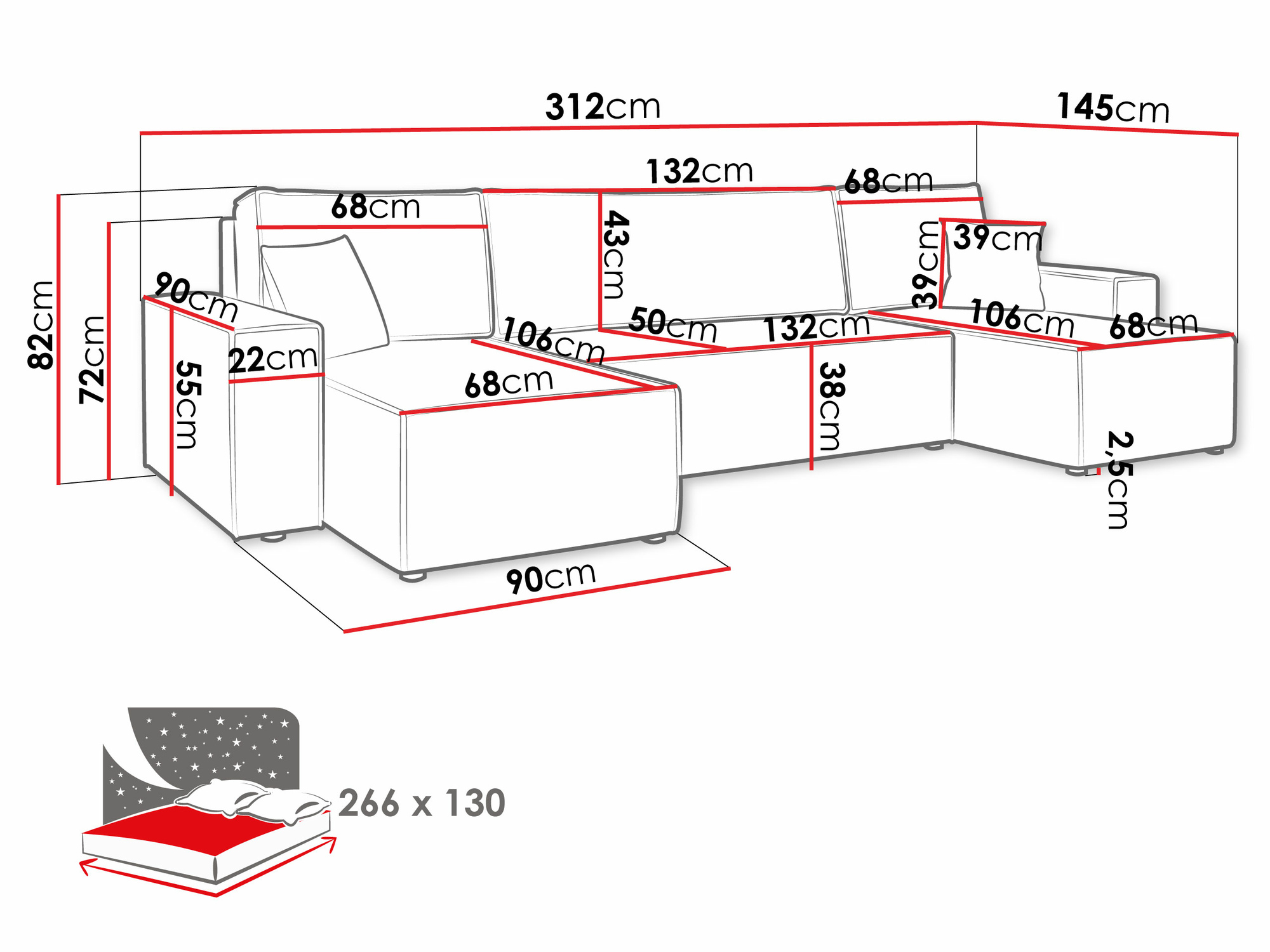 Corner sofa Vespes I (Lima 80)